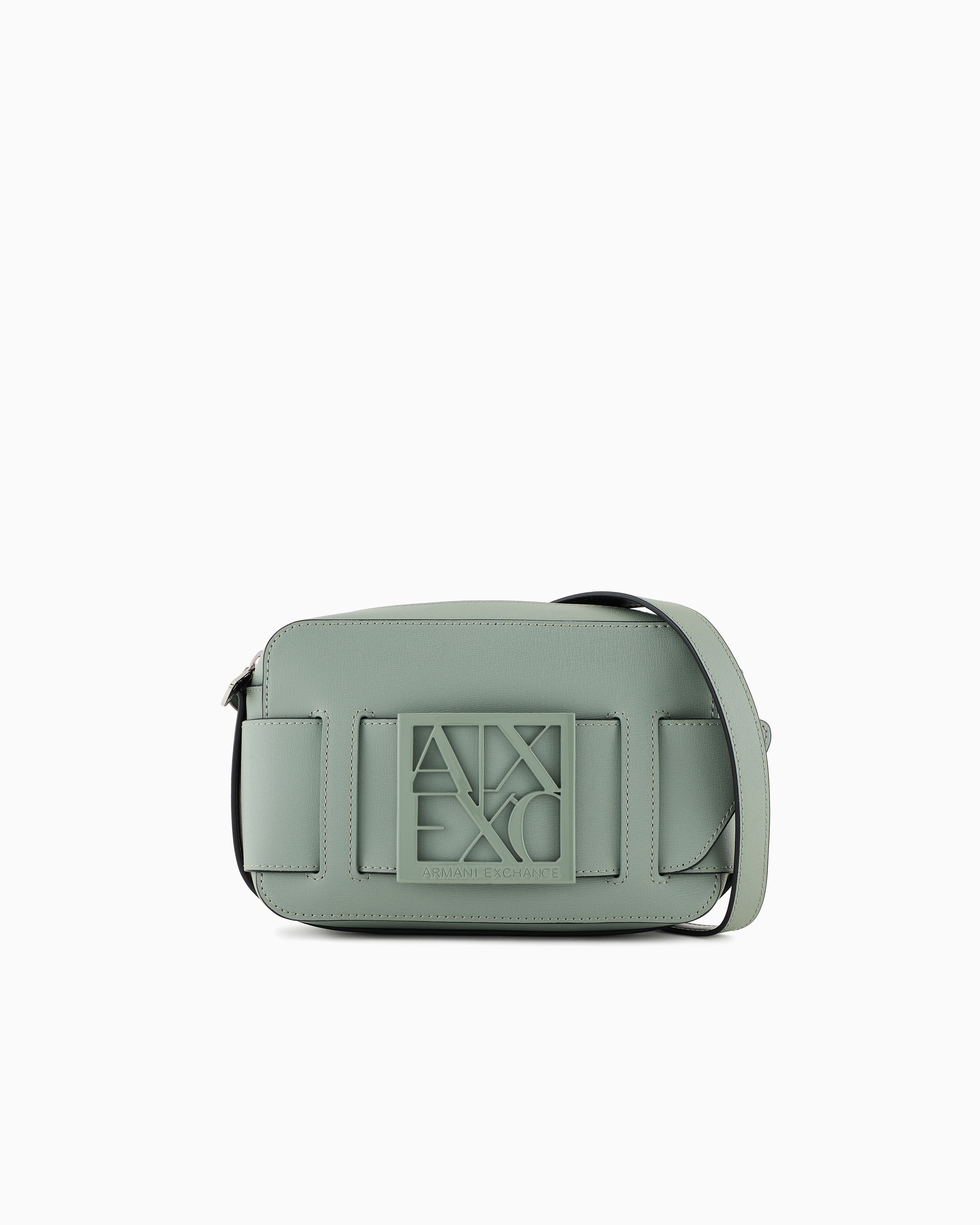 Armani Exchange - Crossbody bag with logo, Woman, Green, Size: TU