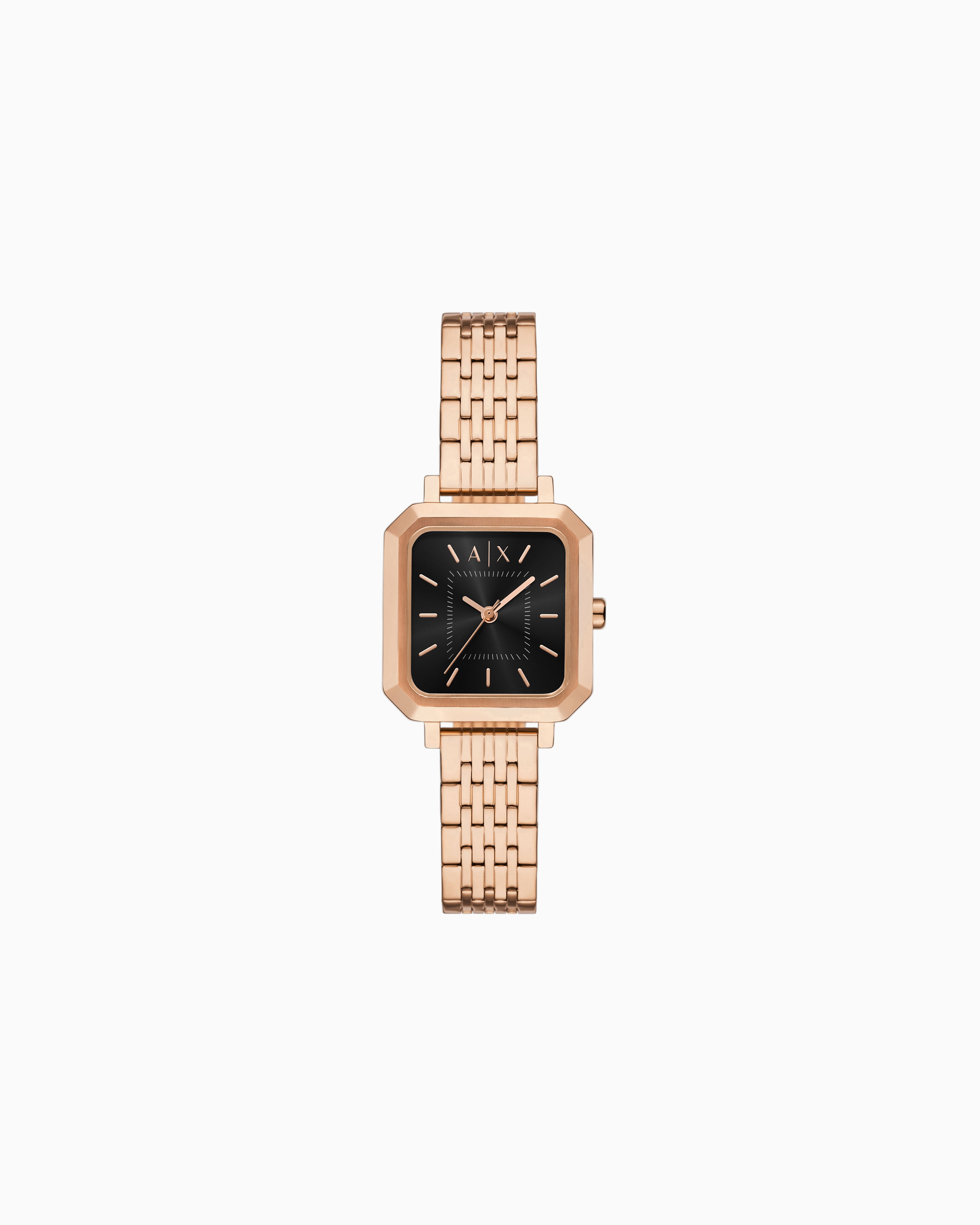  Three-Hand Rose Gold-Tone Stainless Steel Watch