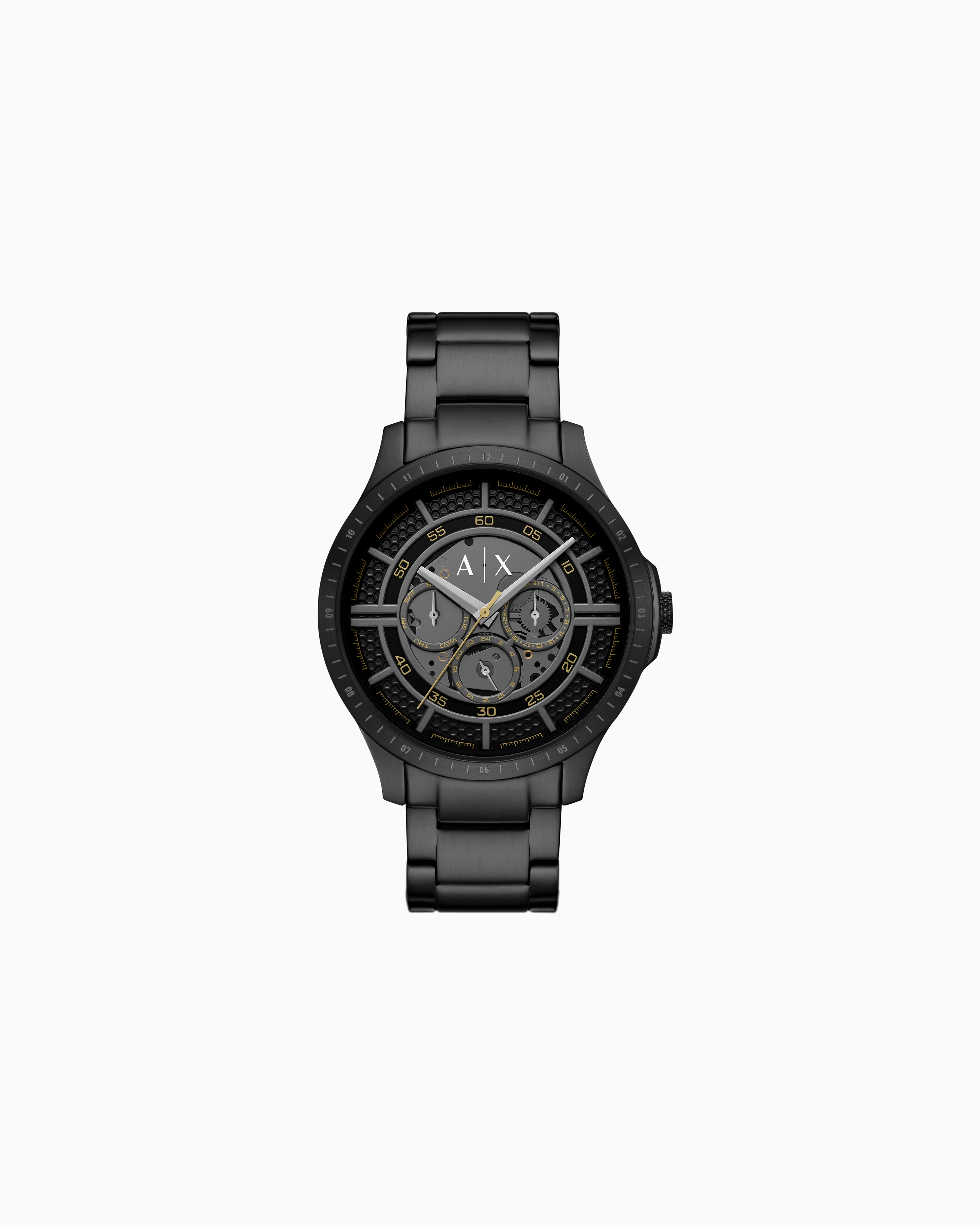 Armani Exchange - Armani Exchange Multifunction Black Stainless Steel Watch, Man, Multicoloured, Size: TU