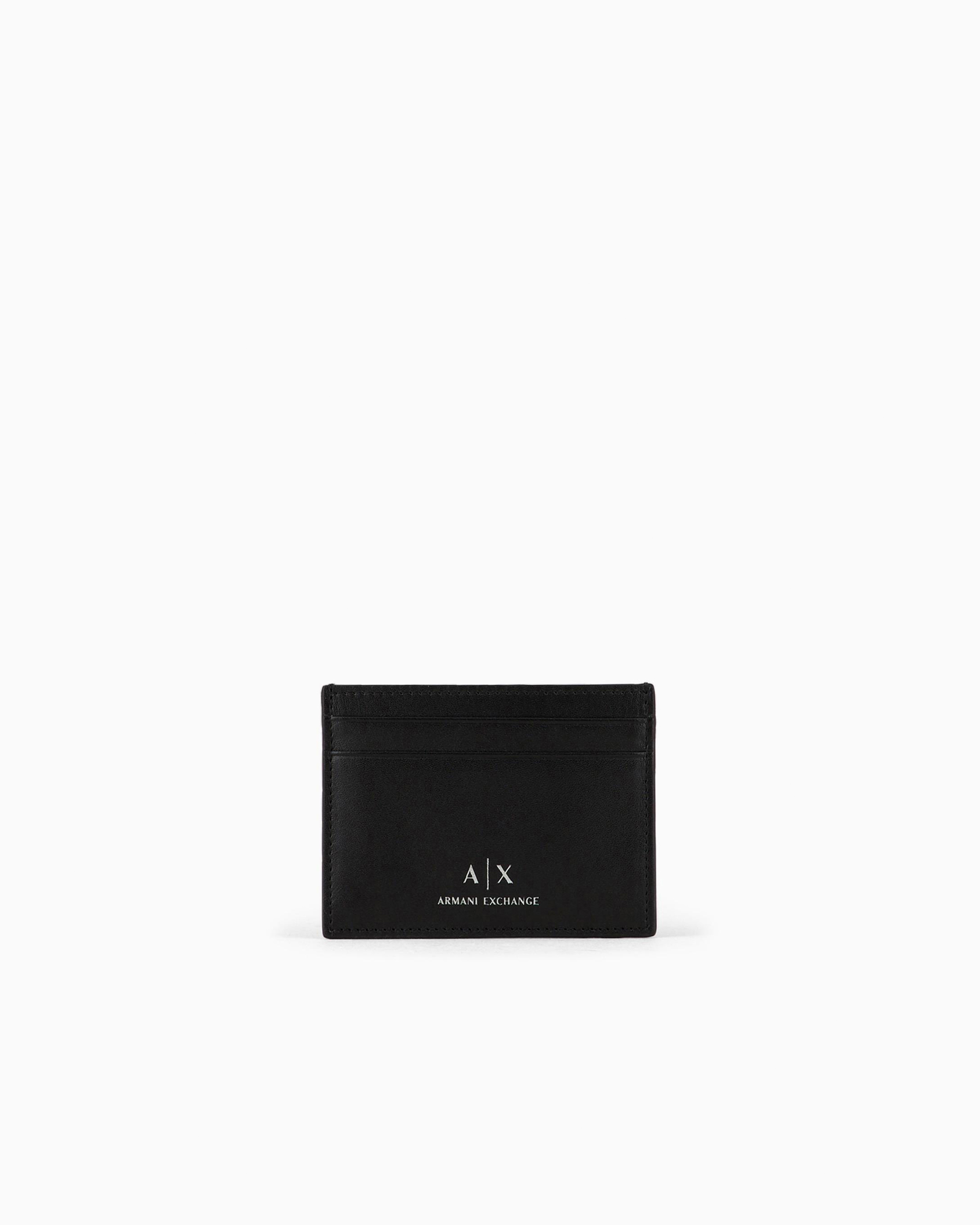 Armani Exchange - Leather card holder, Man, Black, Size: TU