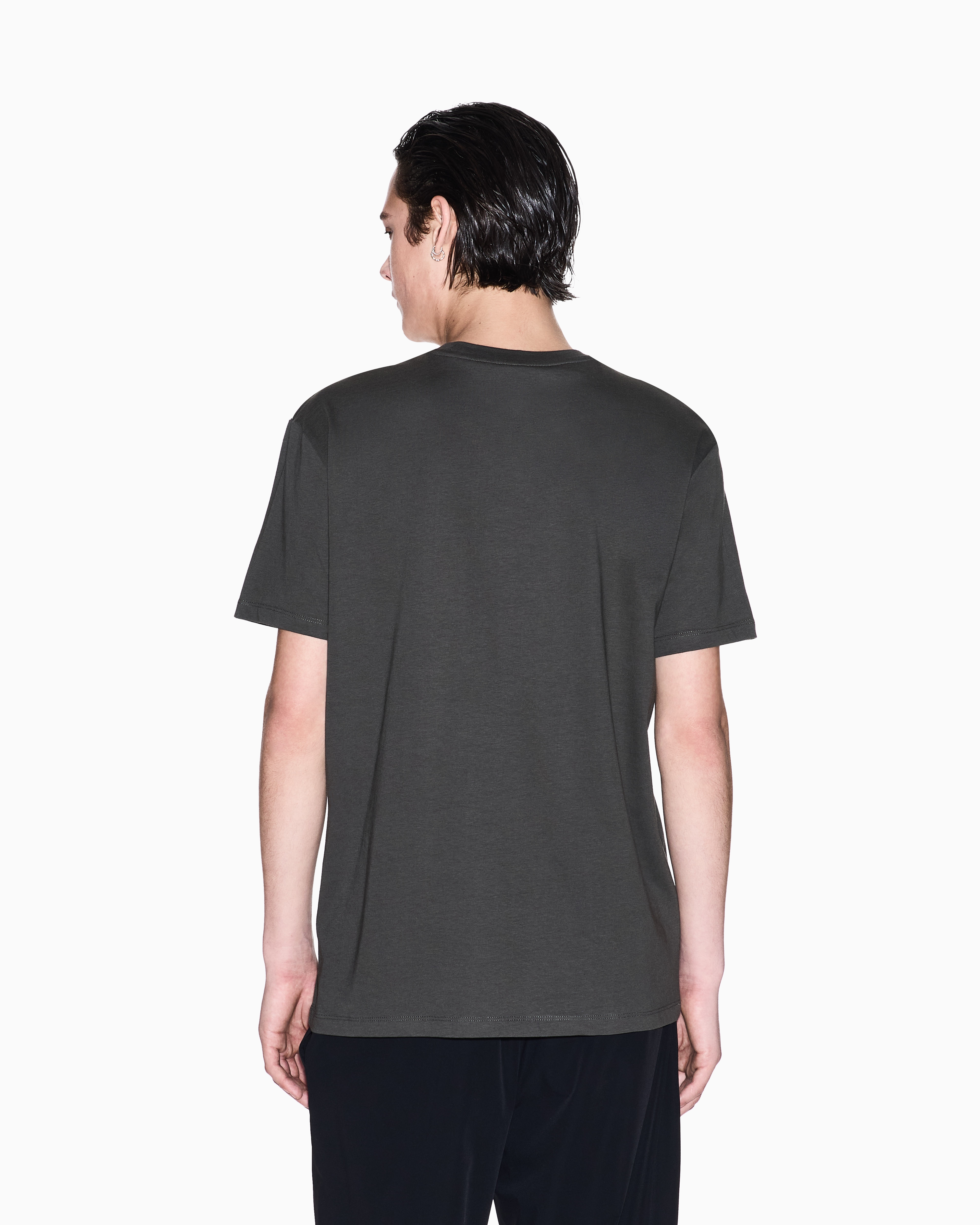 Armani Exchange - Regular fit ASV palm tree print t-shirt, Man, Green, Size: