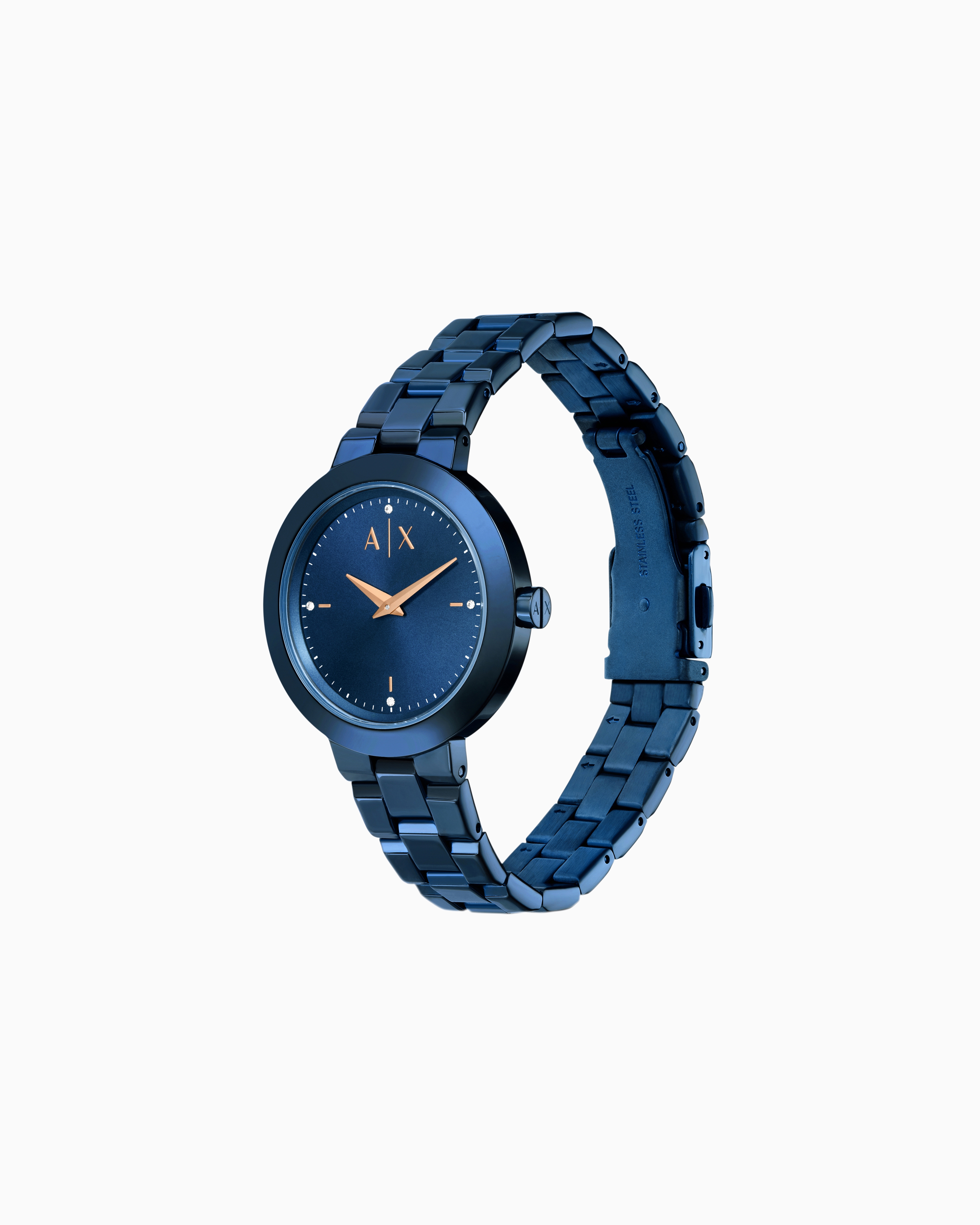 Armani Exchange - Armani Exchange Two-Hand Ocean Blue Stainless Steel Watch, Woman, Multicoloured, Size: TU