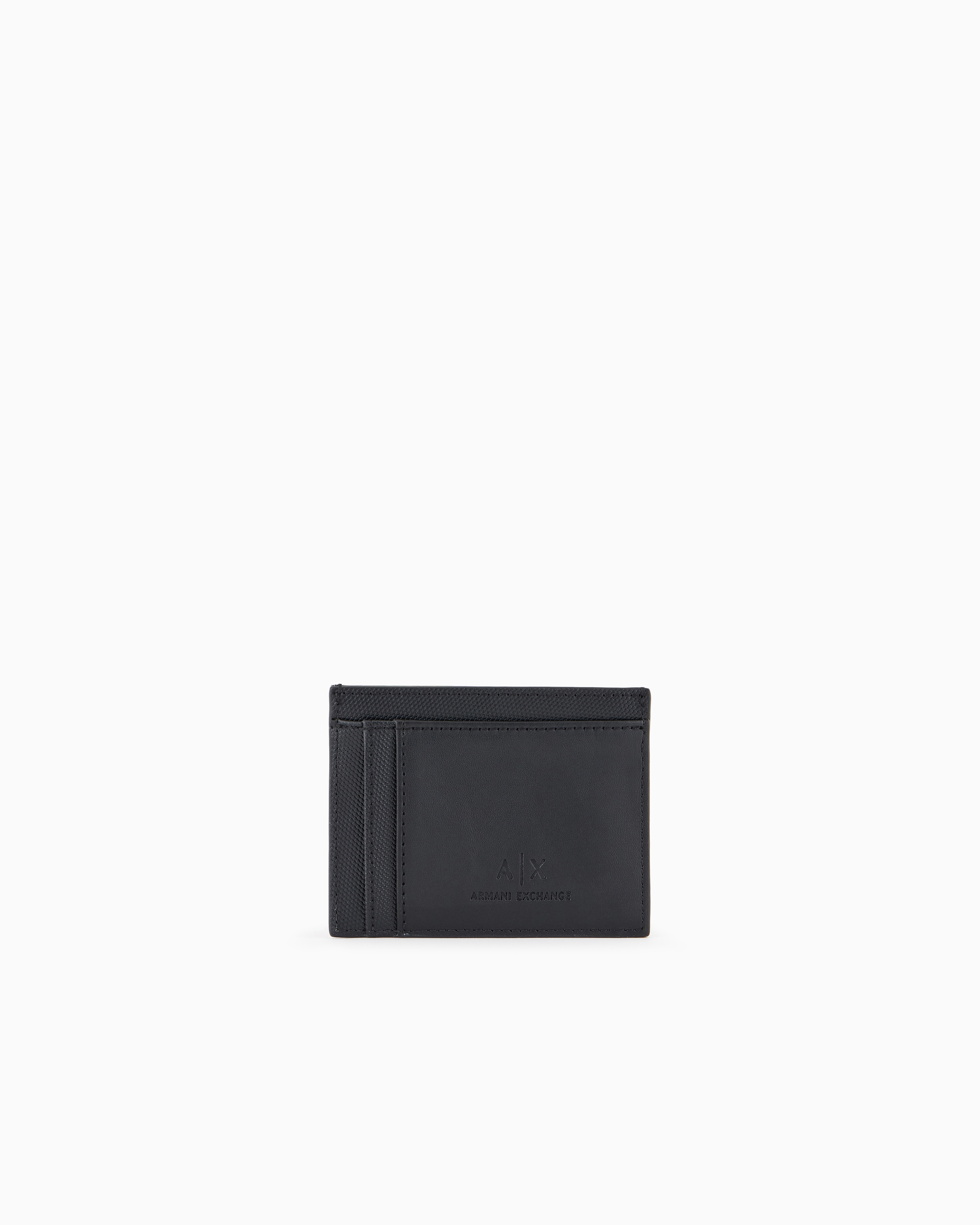 Card holder with monogram and stripes