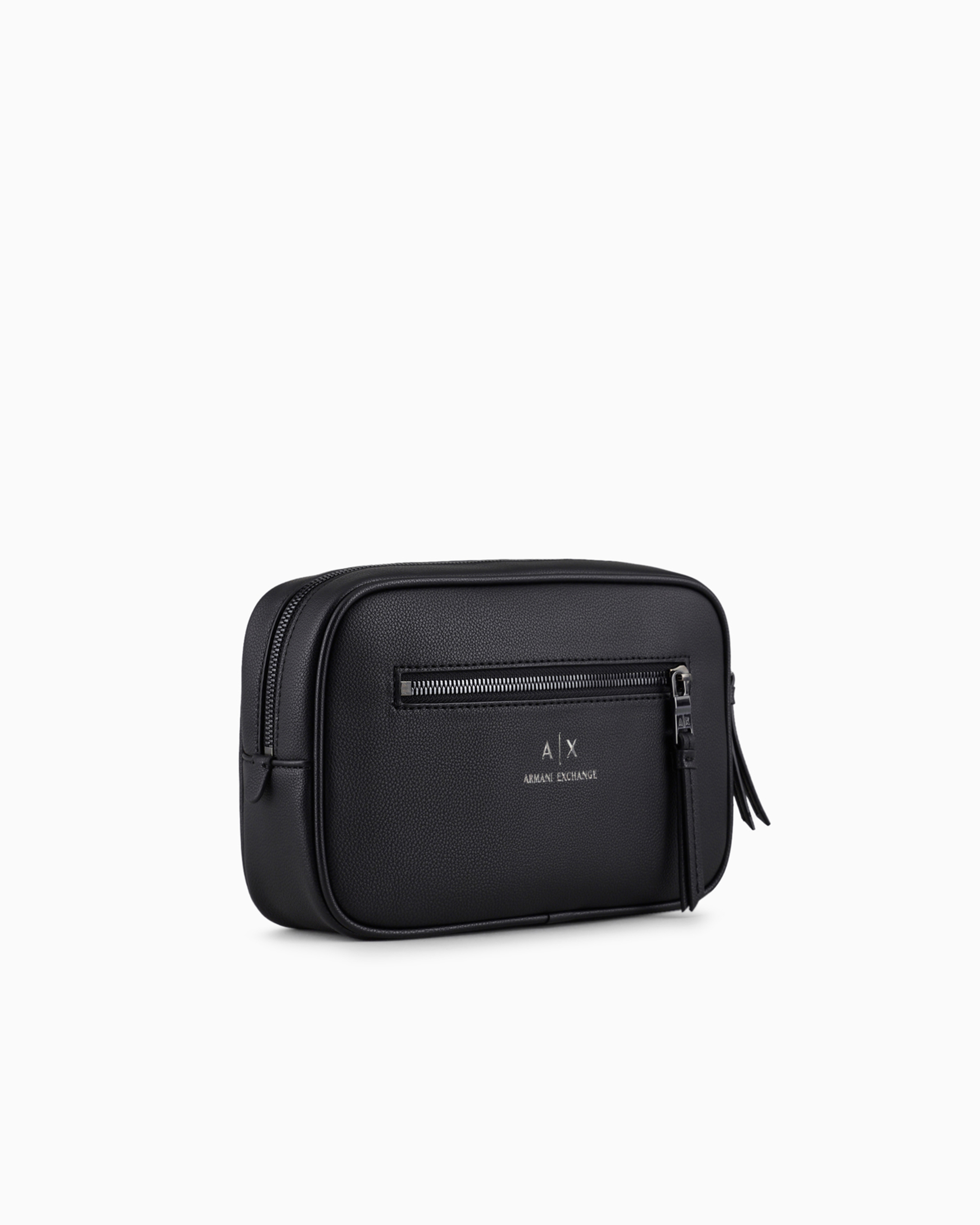 Armani Exchange - Beauty case with external drawstring, Man, Black, Size: TU