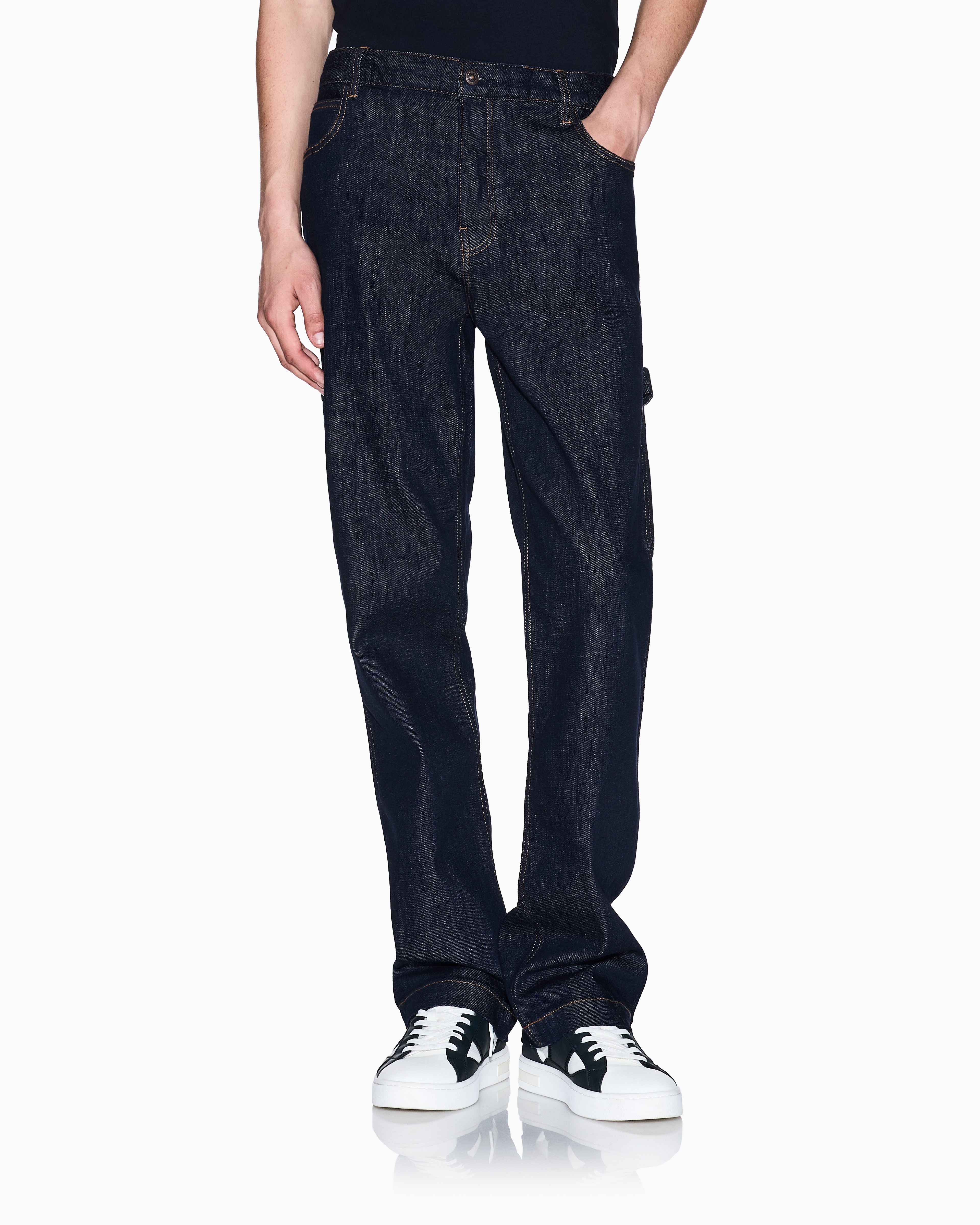 Armani Exchange - J87 regular fit jeans with side details, Man, Blue, Size: