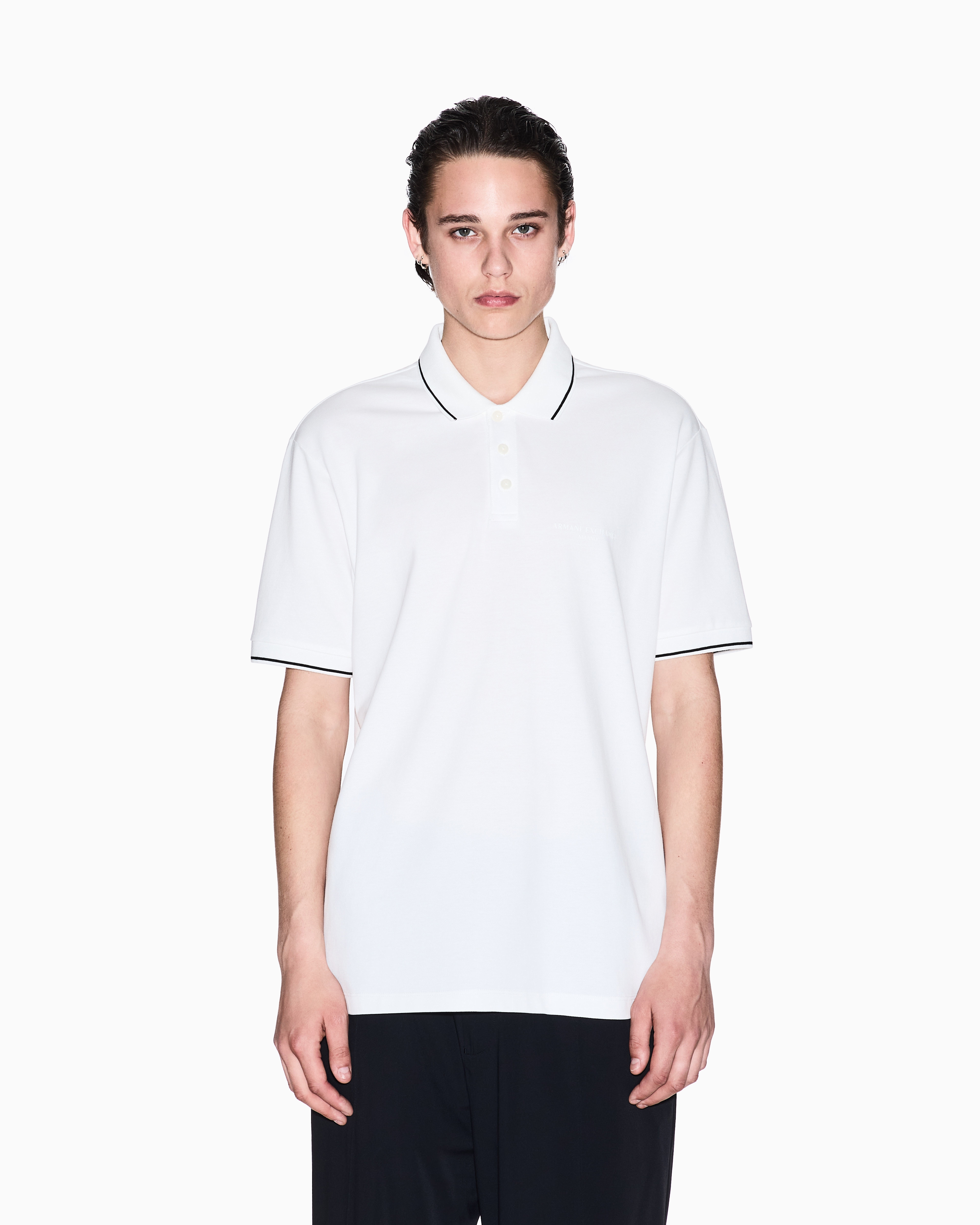 Regular fit mercerised cotton polo