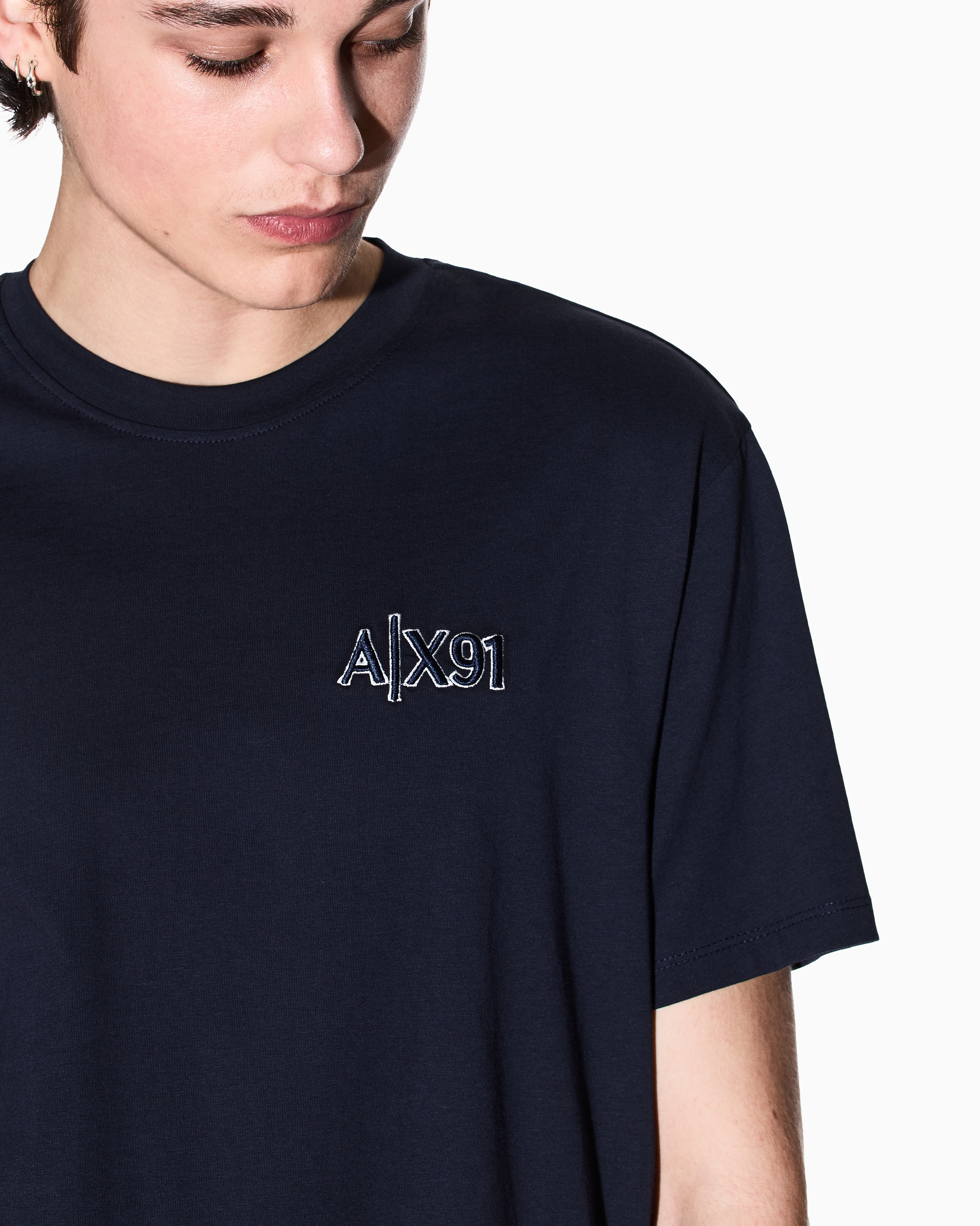 Armani Exchange - ASV Regular Fit T-Shirt, Man, Navy Blue, Size: