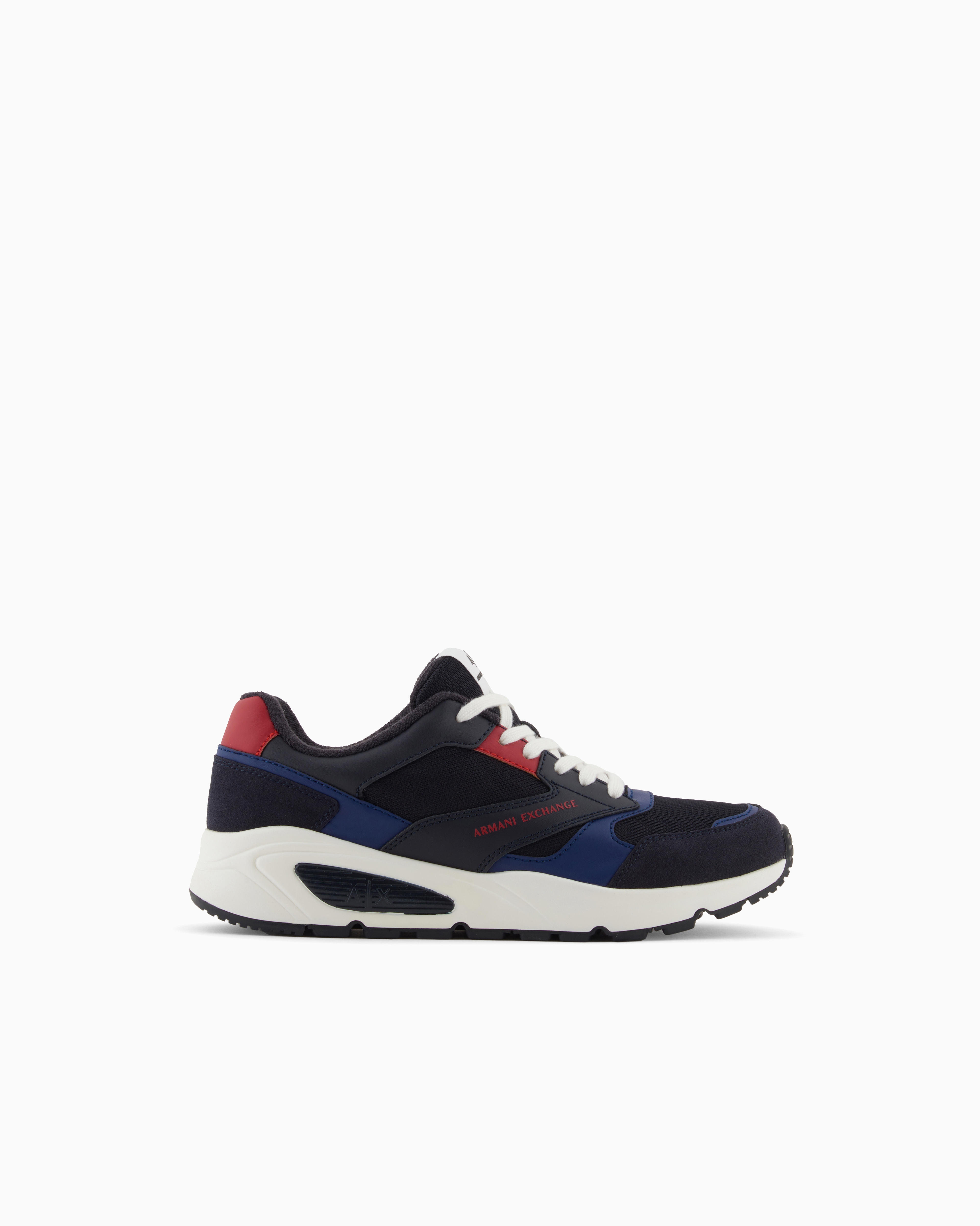 Armani Exchange - Sneakers with contrasting inserts, Man, Blue, Size: