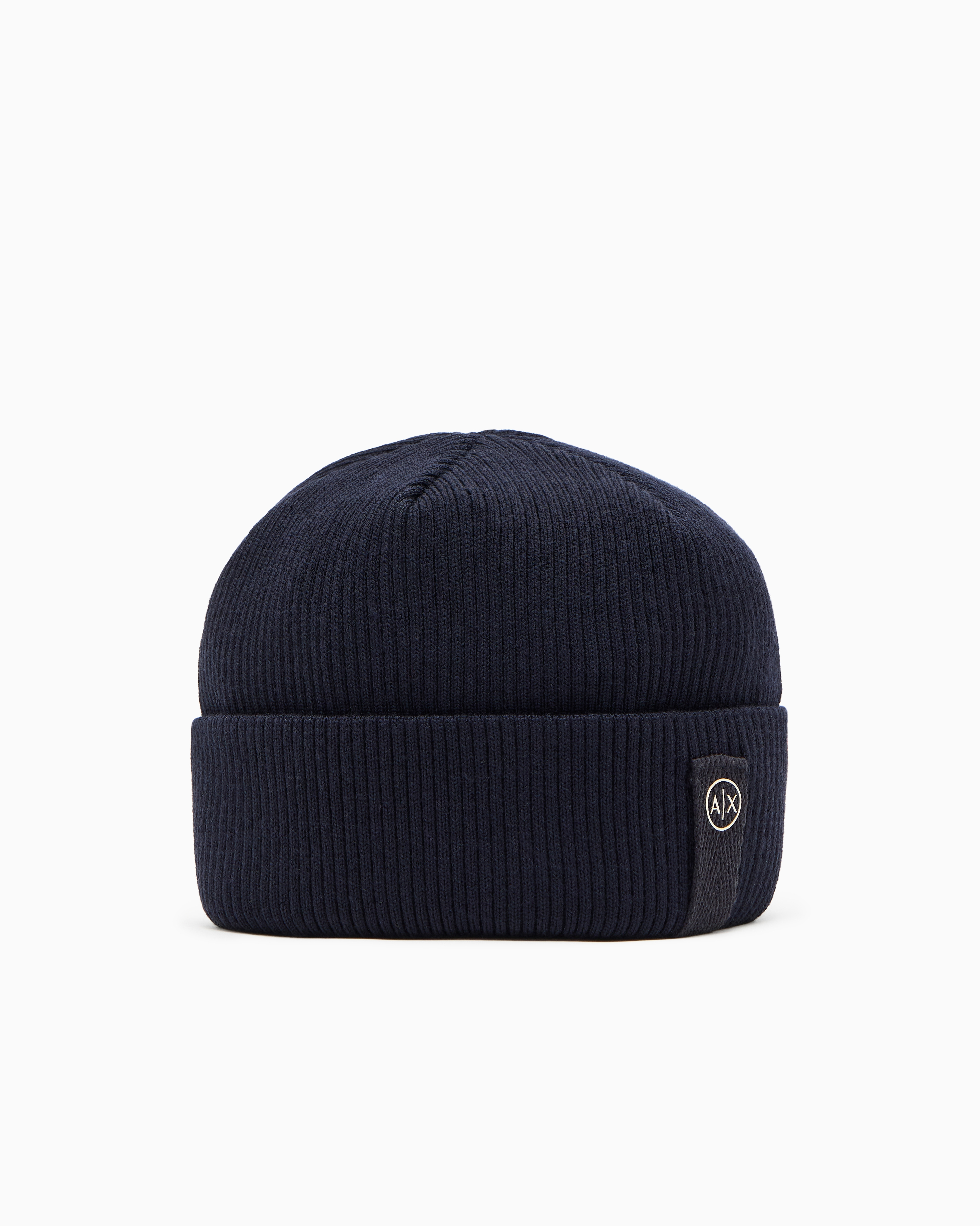 Wool and cotton blend beanie hat