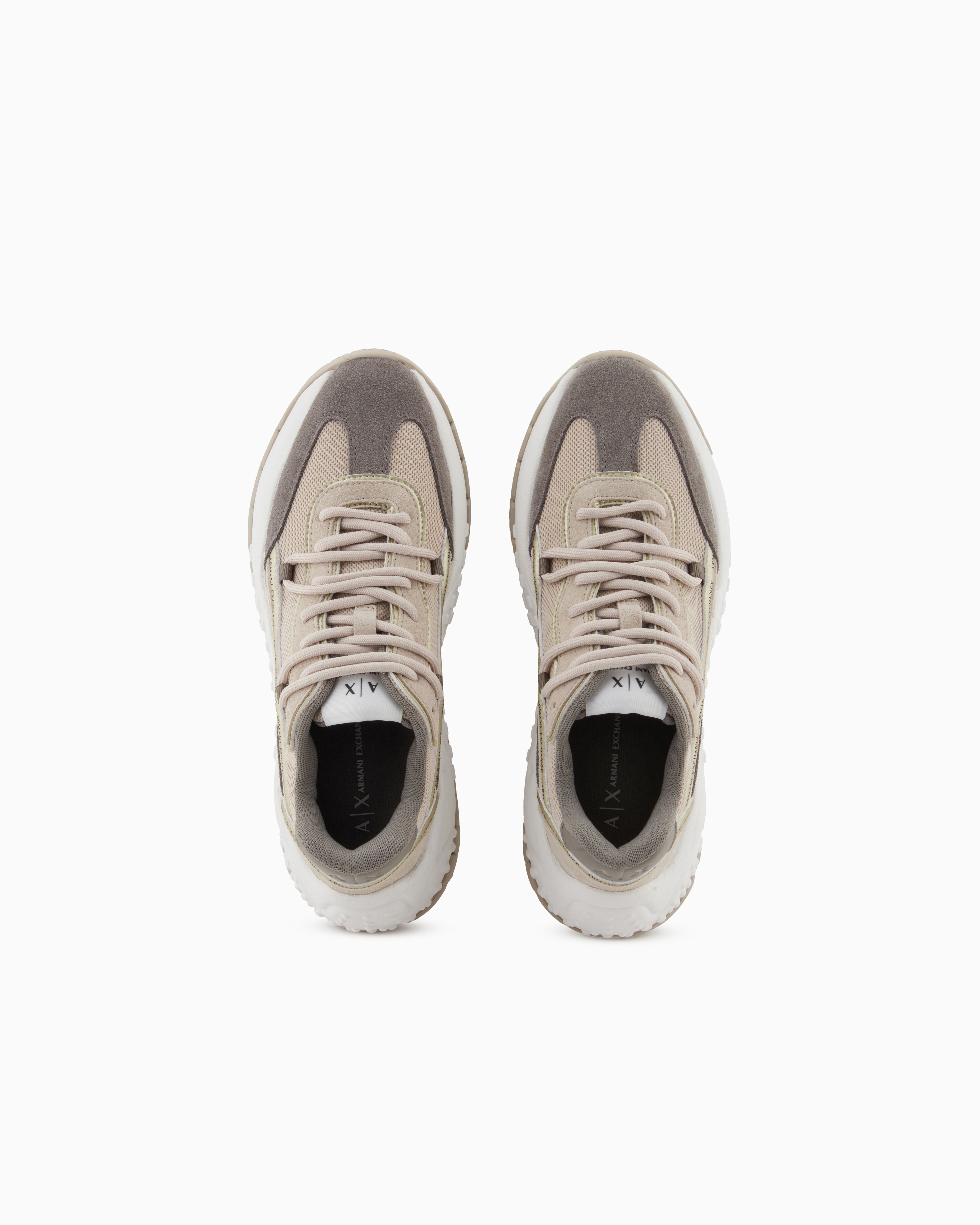 Armani Exchange - Sneakers, Woman, Beige, Size: