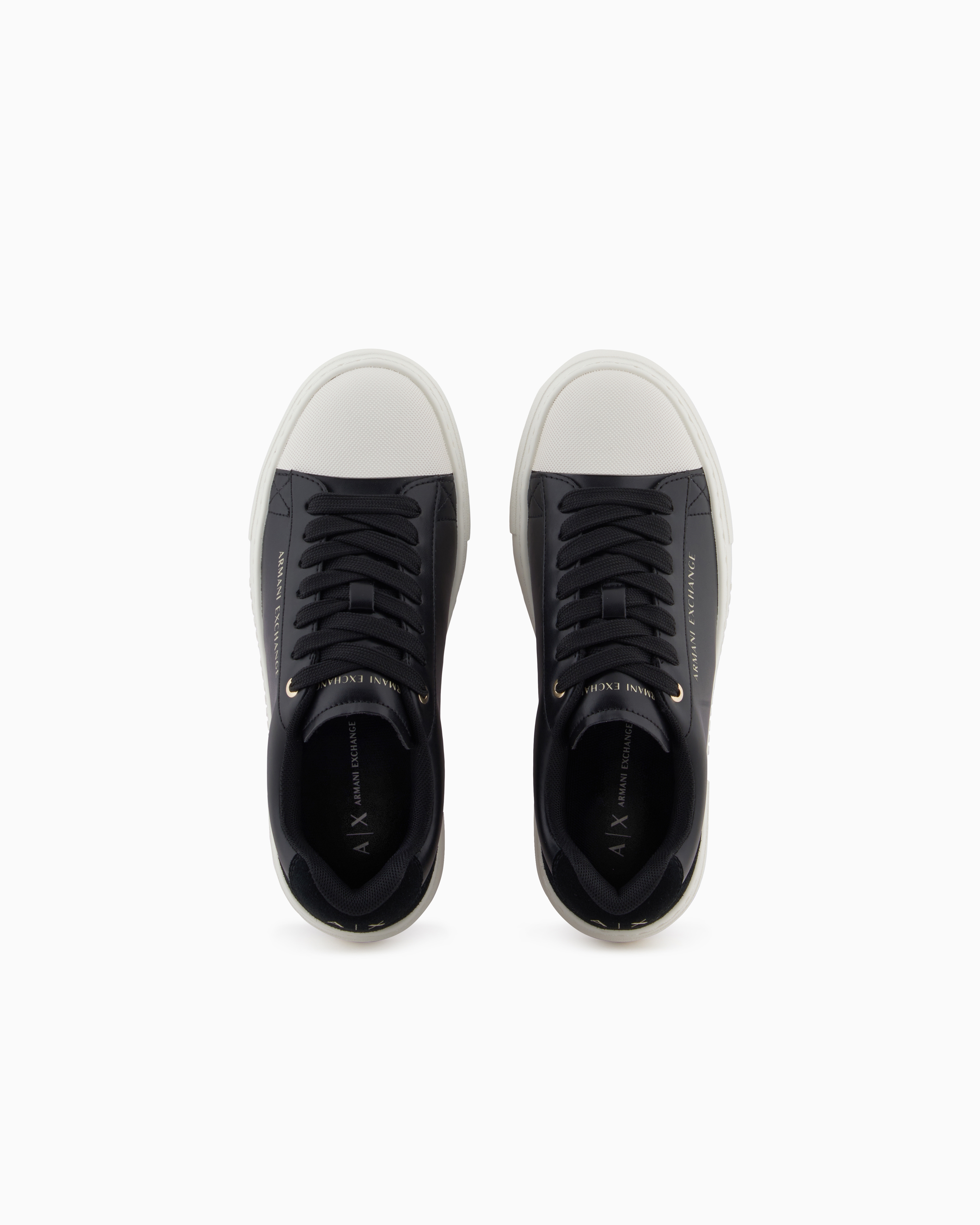 Sneakers with suede inserts