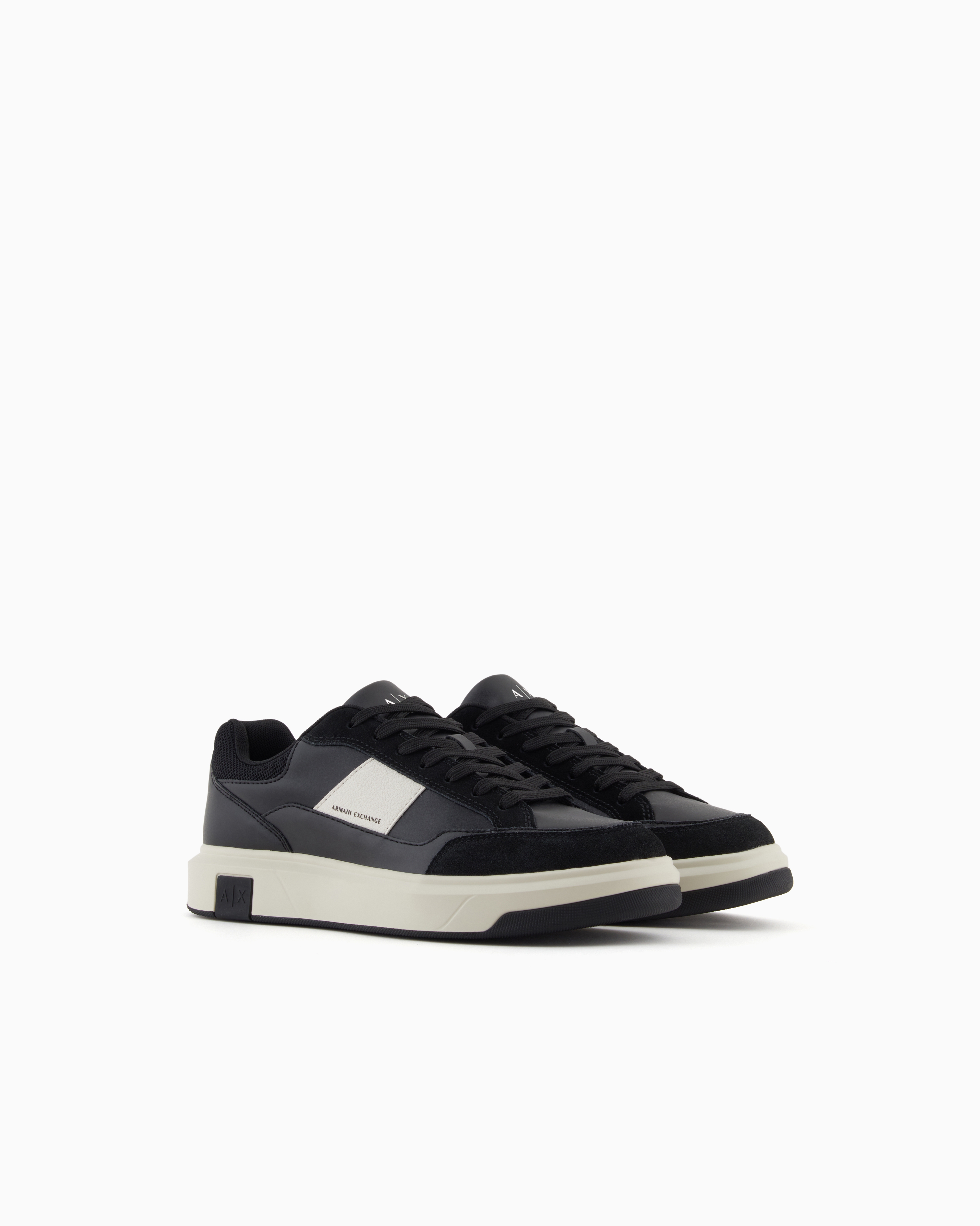Armani Exchange - Sneakers with contrasting inserts, Man, White, Size: