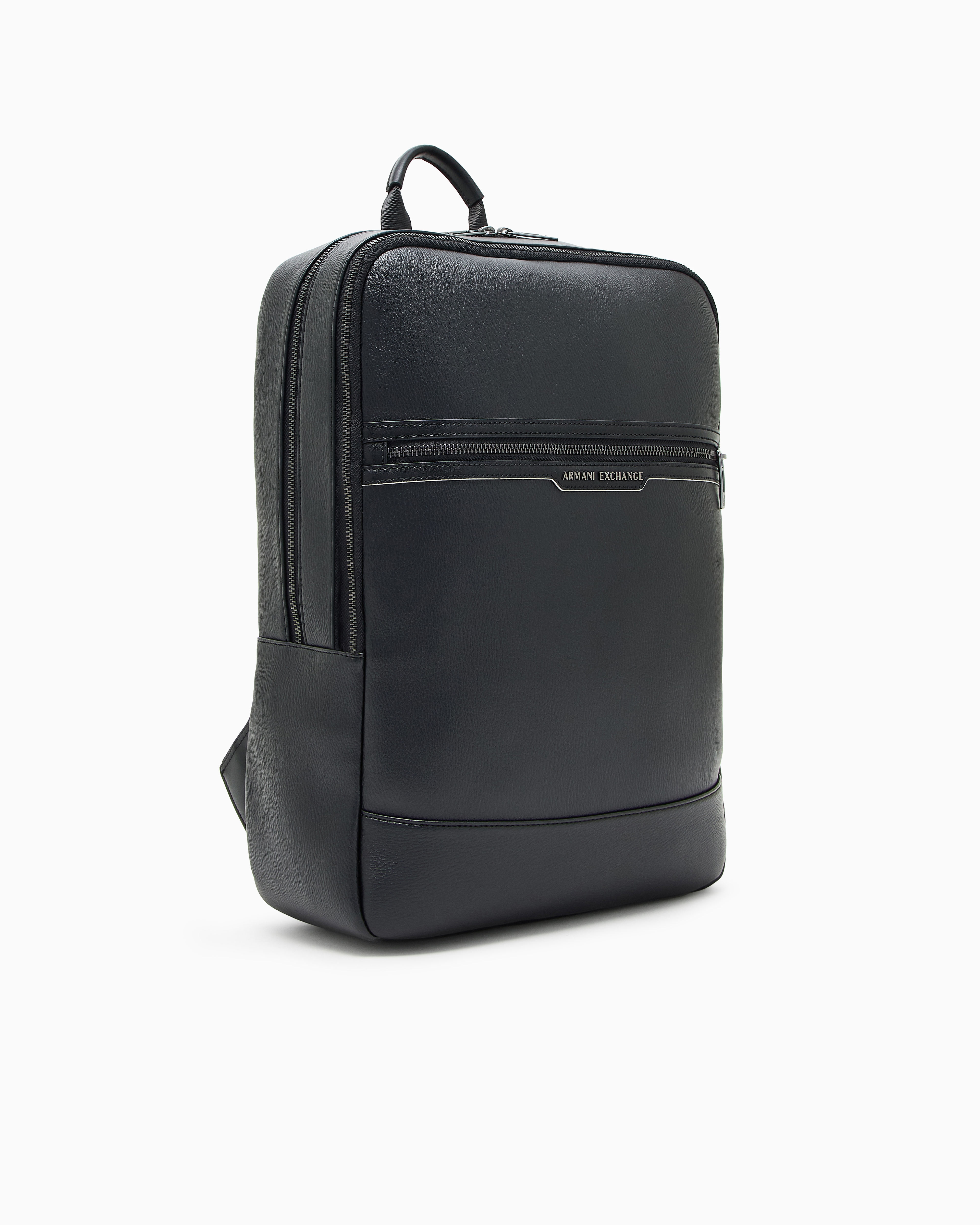 Armani Exchange - Square backpack with logo, Man, Black, Size: TU