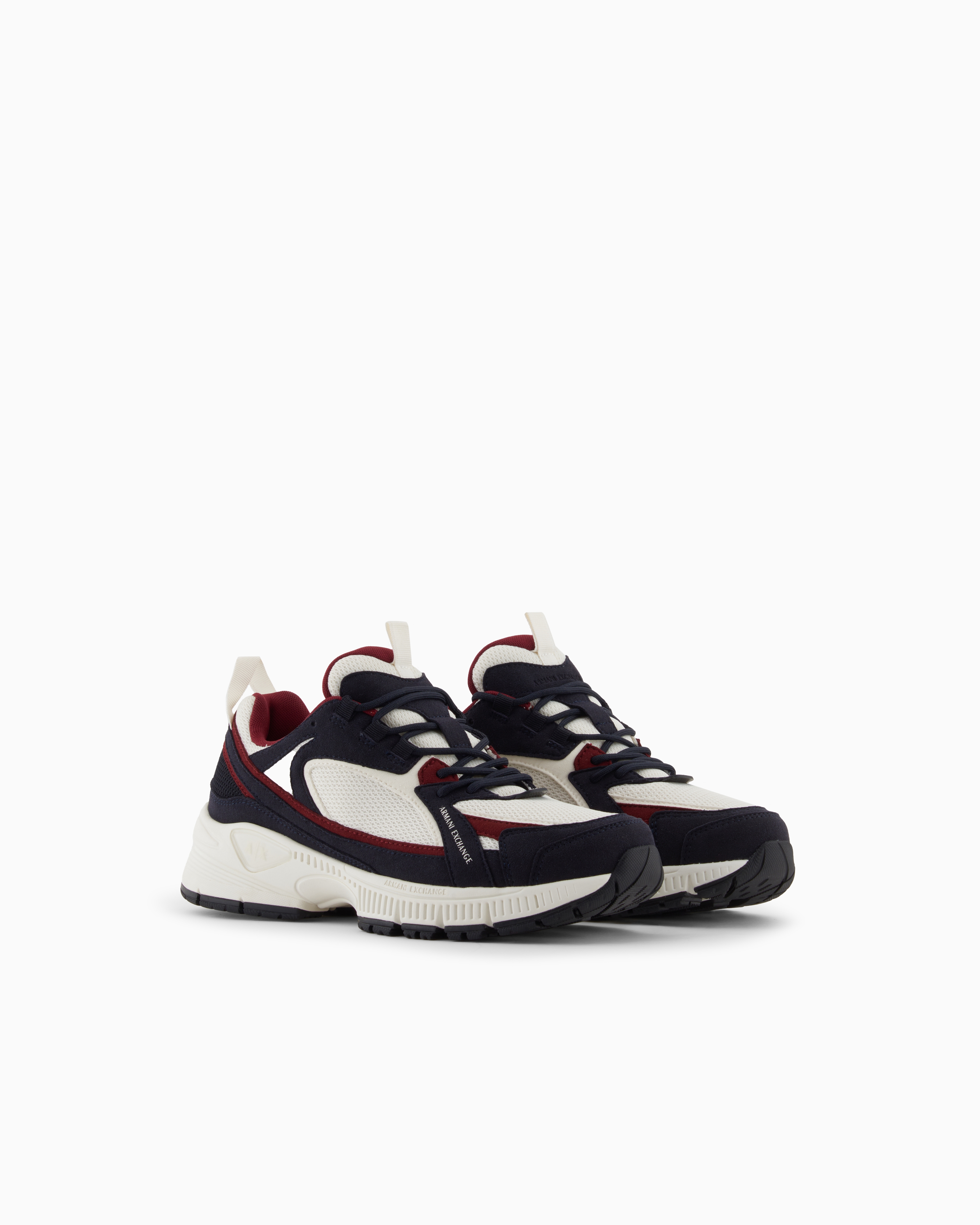 Armani Exchange - TECHNICAL FABRIC CHUNKY SNEAKERS, Man, Blue, Size: