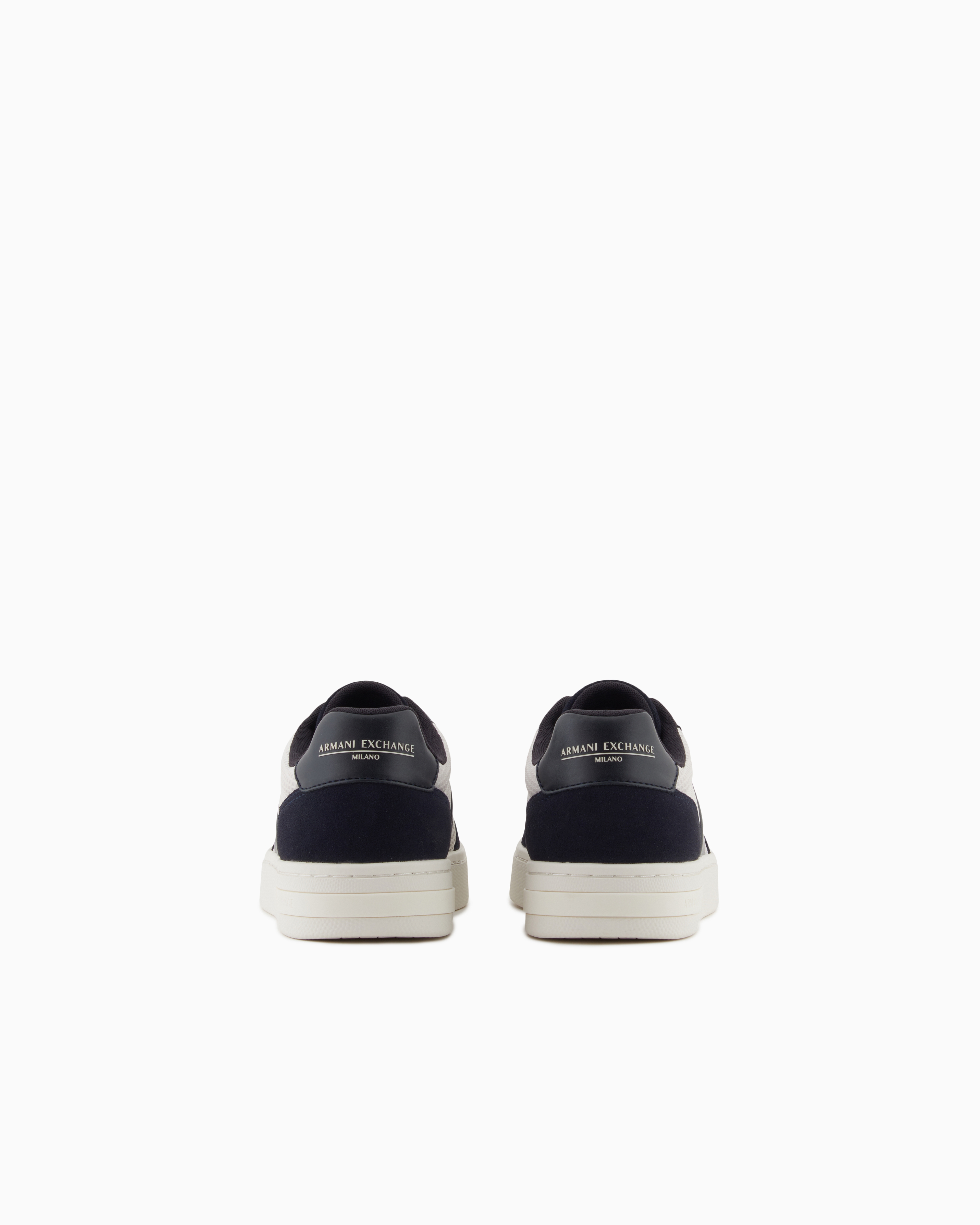 Armani Exchange - Mesh sneakers with contrasting inserts, Man, Navy_blue, Size: