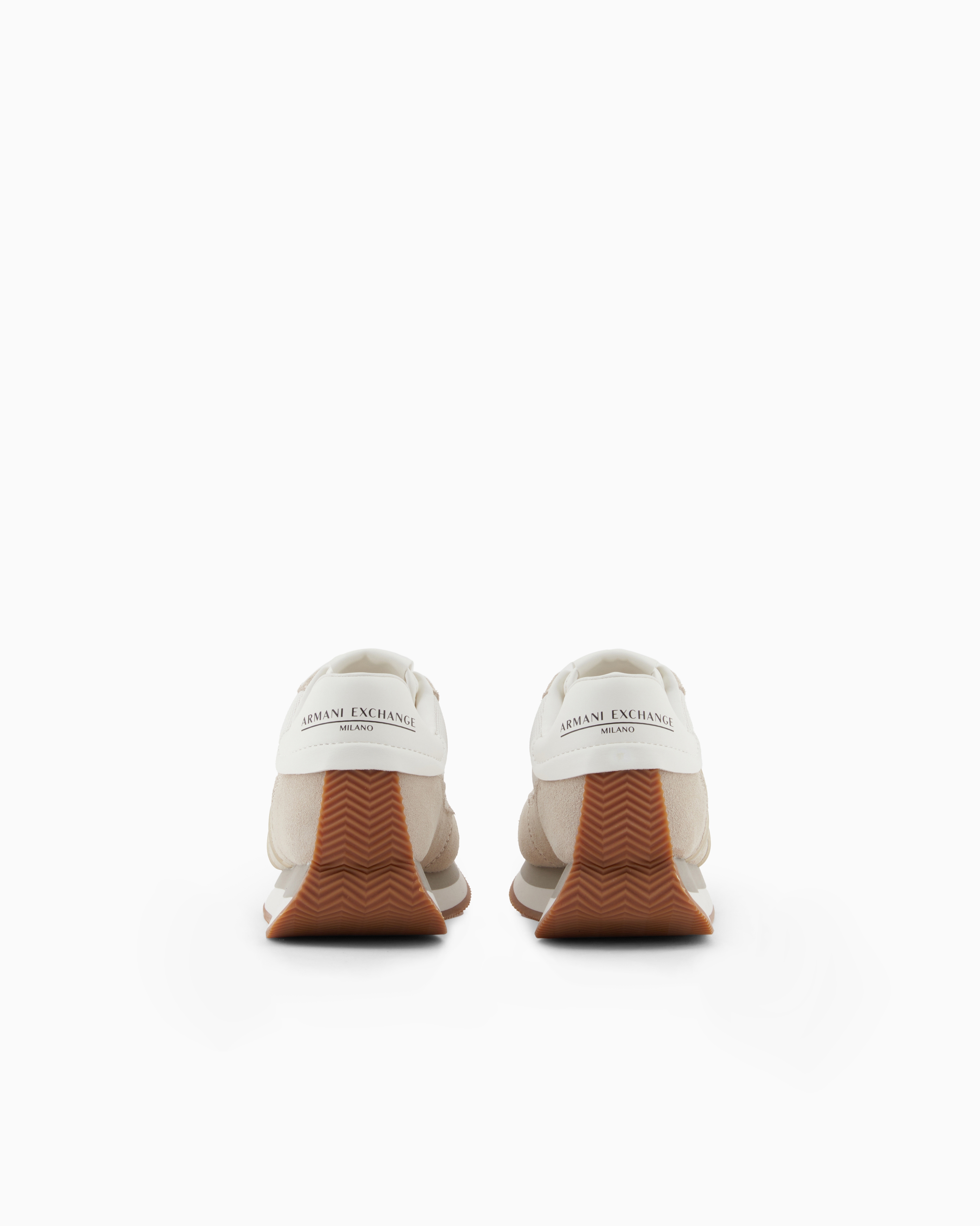Running style sneakers with logo