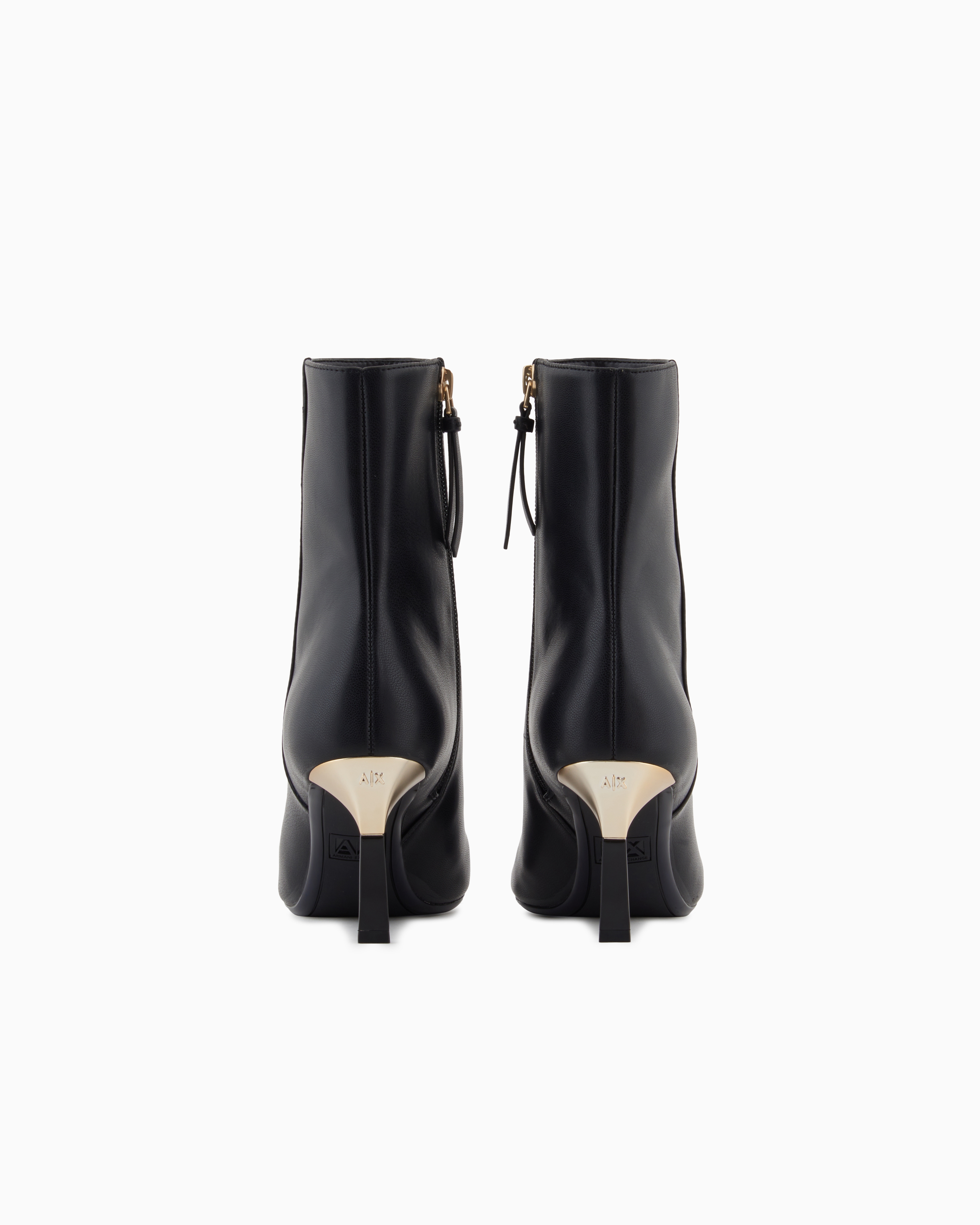 Armani Exchange - Ankle boots with gold detail, Woman, Black, Size: