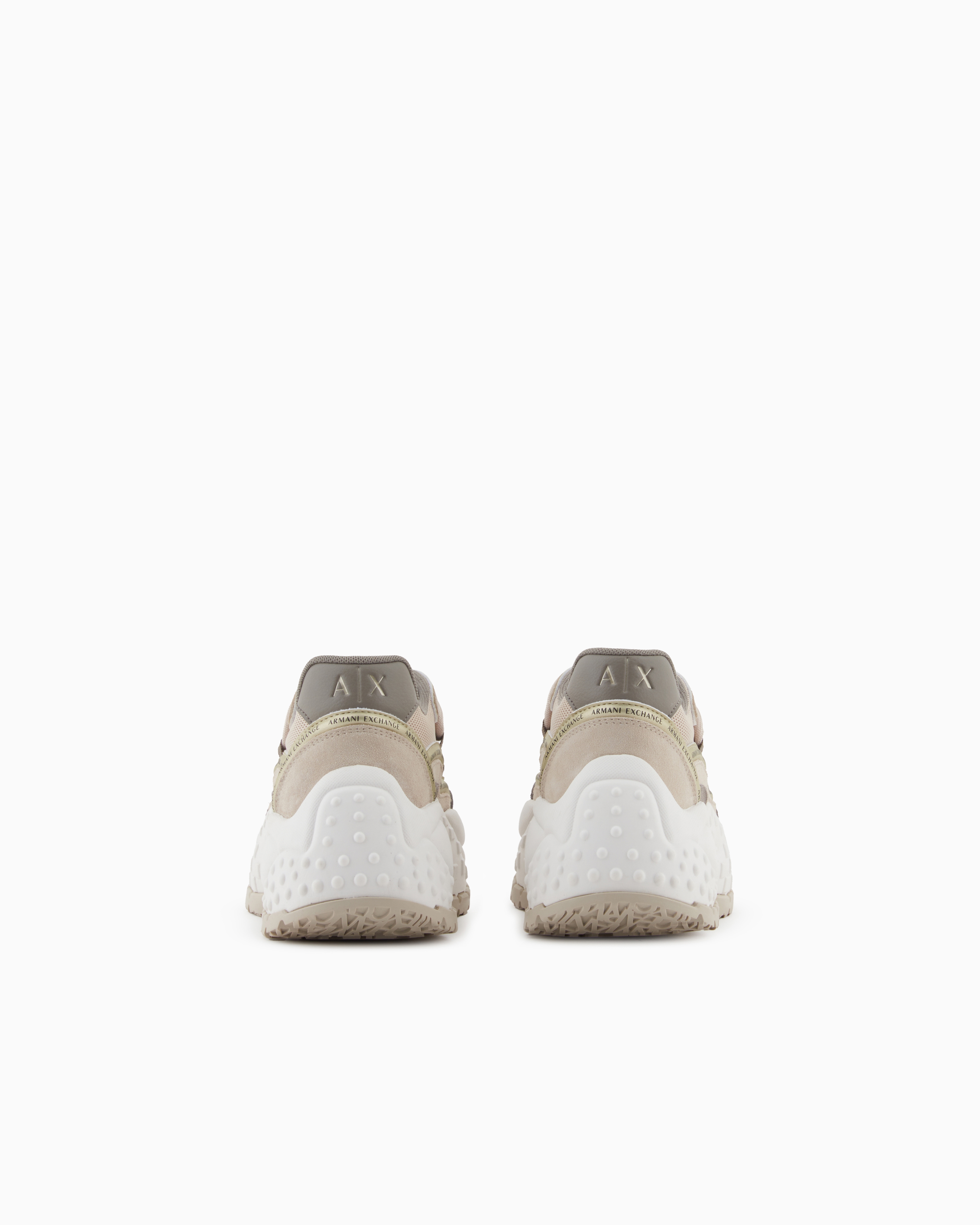 Sneakers with suede inserts