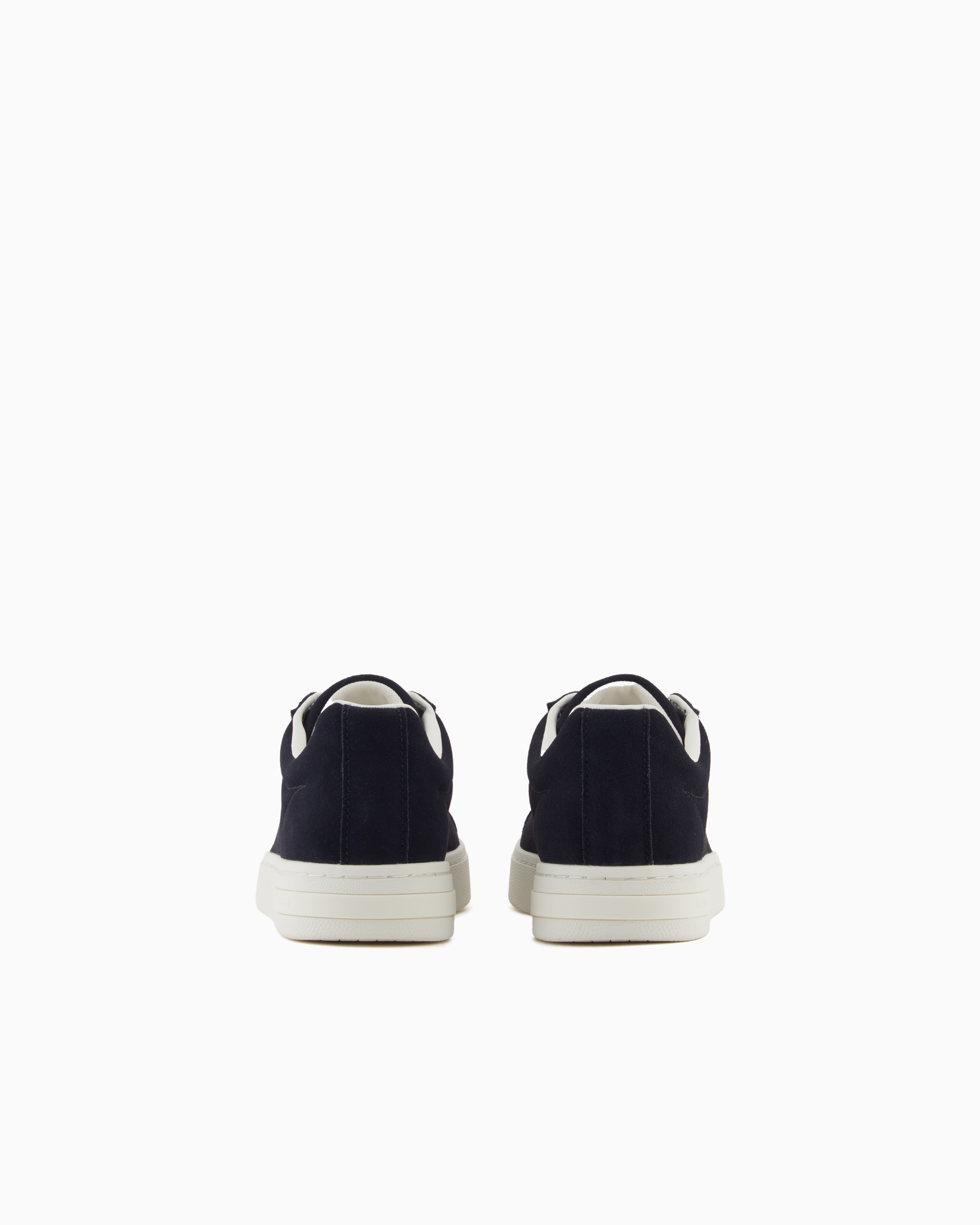 Armani Exchange - Leather sneakers with elastic, Man, Navy Blue, Size: