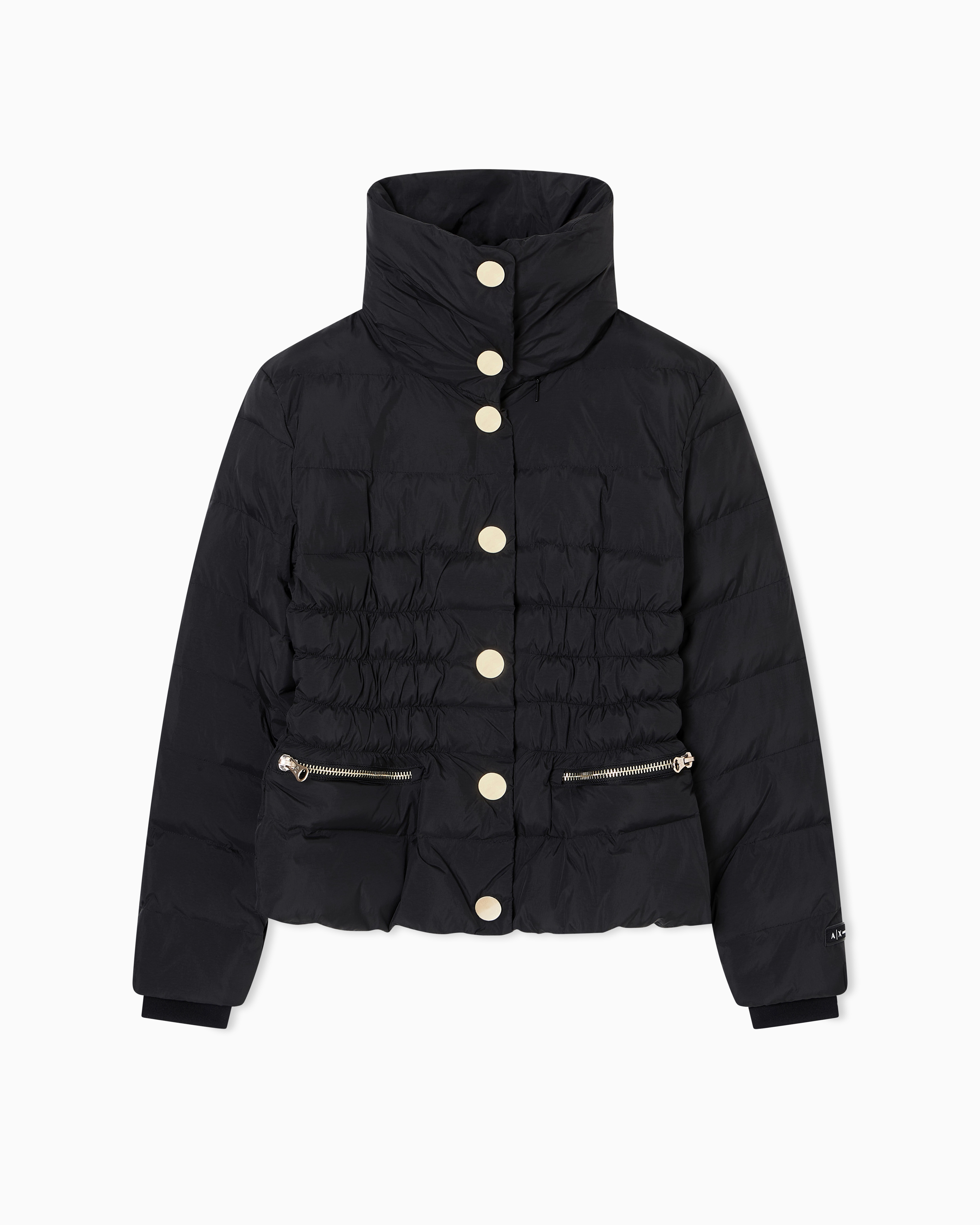Armani Exchange - Nylon taffeta jacket, Woman, Black, Size: