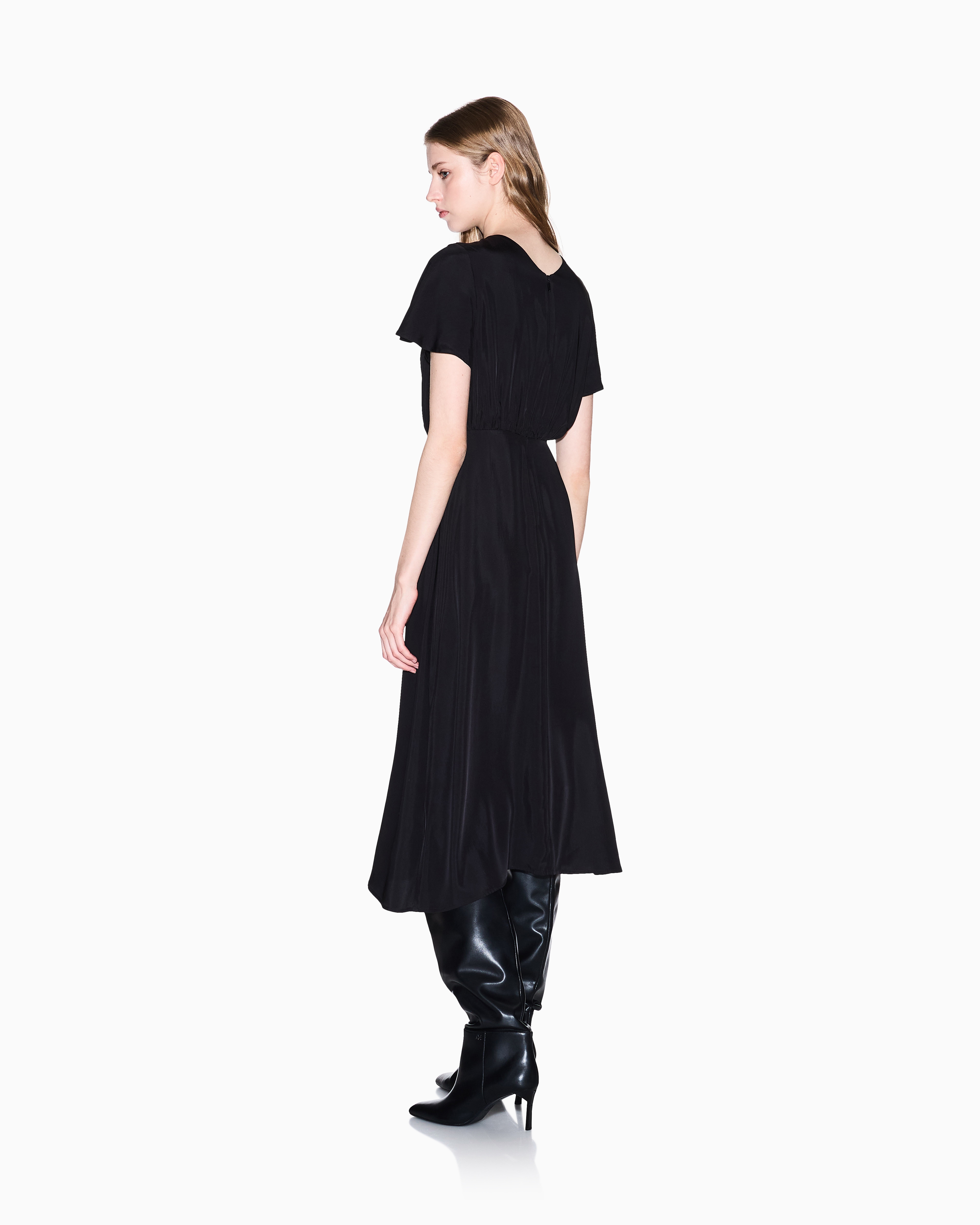 Armani Exchange - Midi Dresses, Woman, Black, Size: