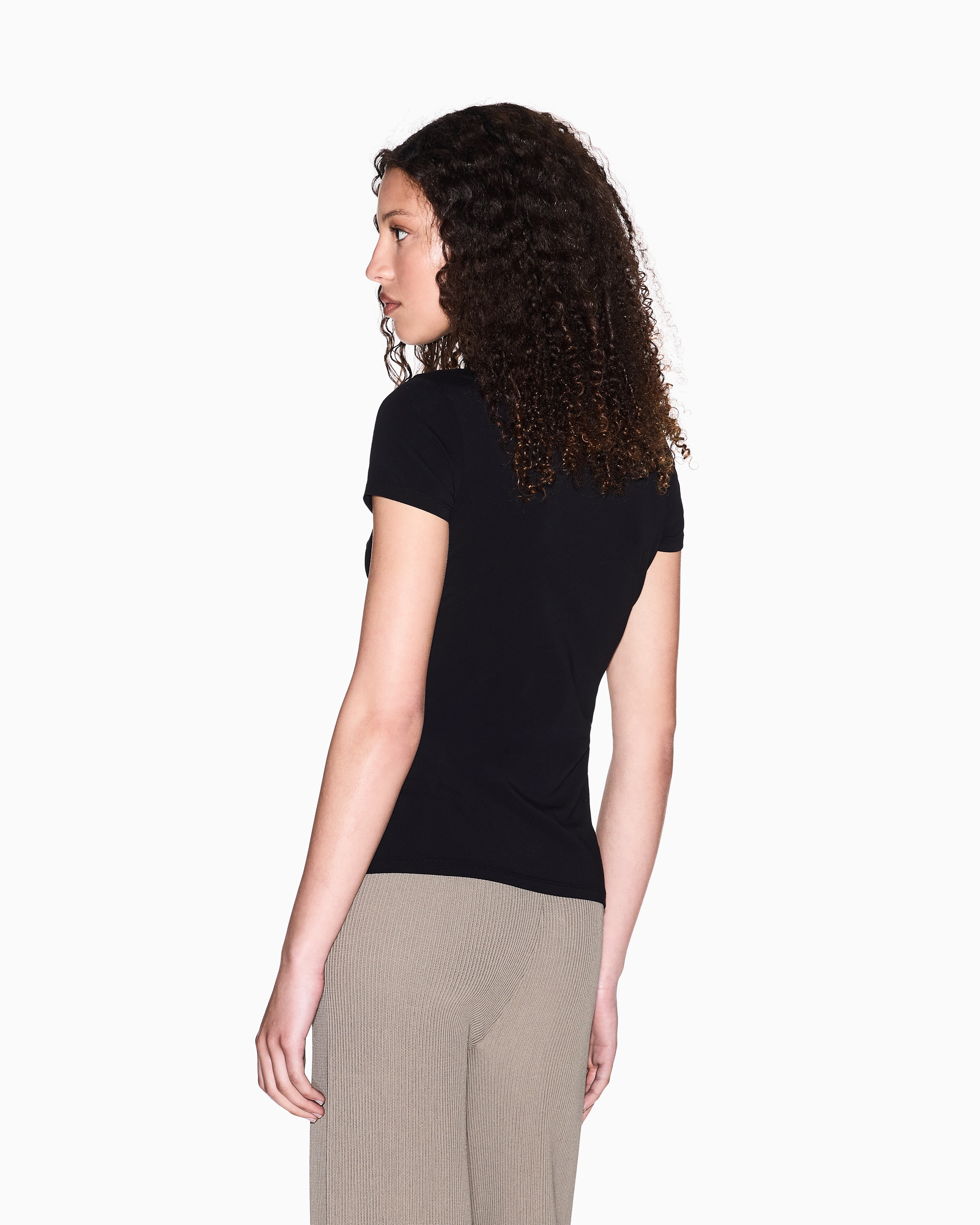 Regular fit T-shirt with tone-on-tone logo