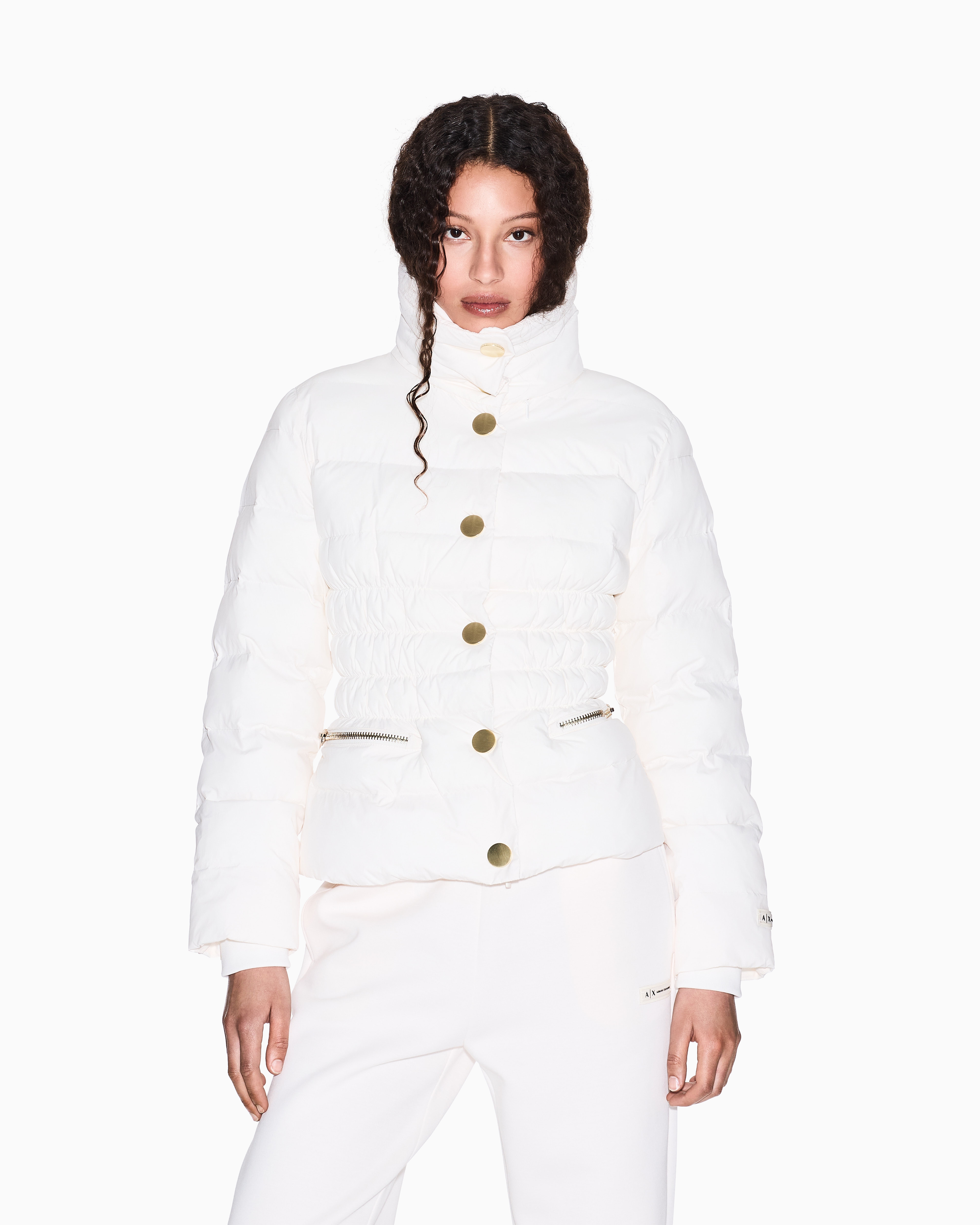 Armani Exchange - Nylon taffeta jacket, Woman, White, Size:
