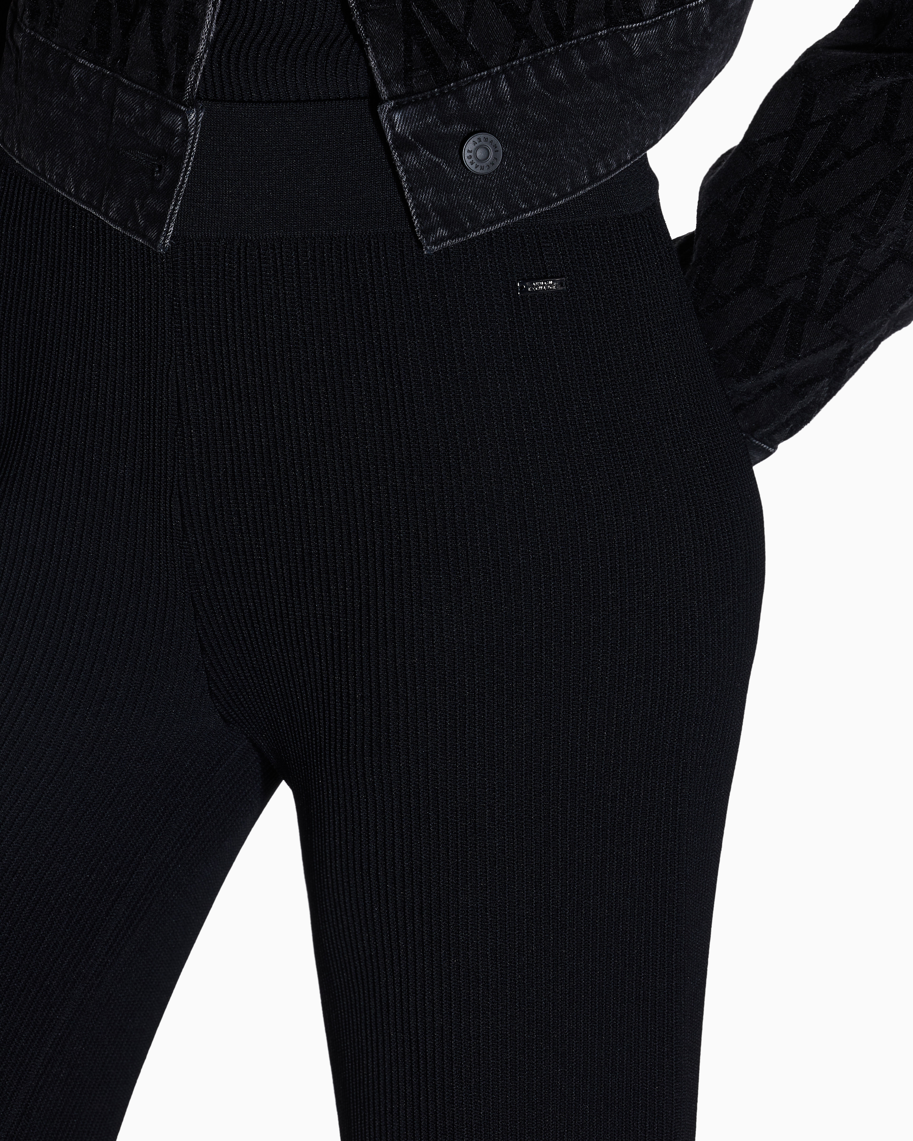 Armani Exchange - Casual Trousers, Woman, Black, Size: