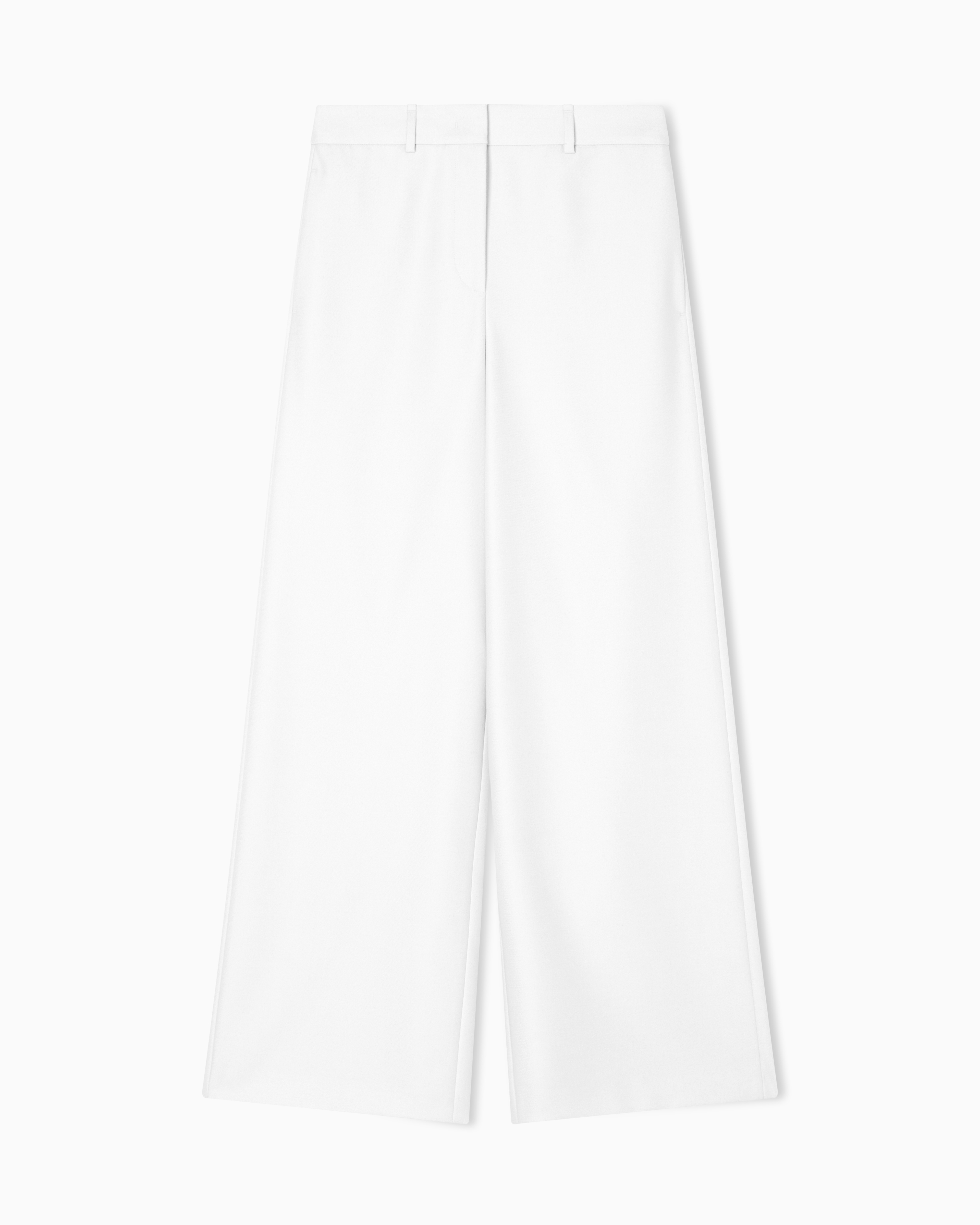Giorgio Armani Wide-leg Cashmere Trousers In White