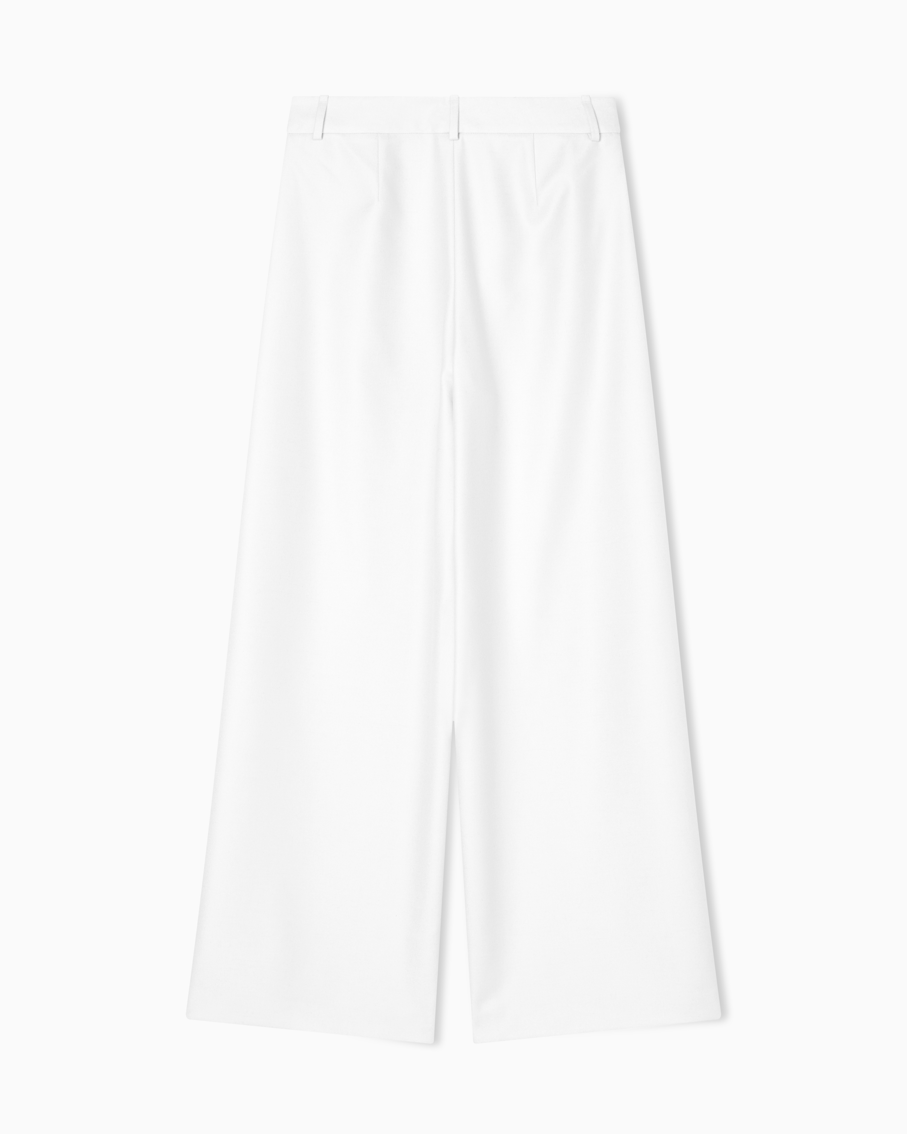 Giorgio Armani Wide-leg Cashmere Trousers In White