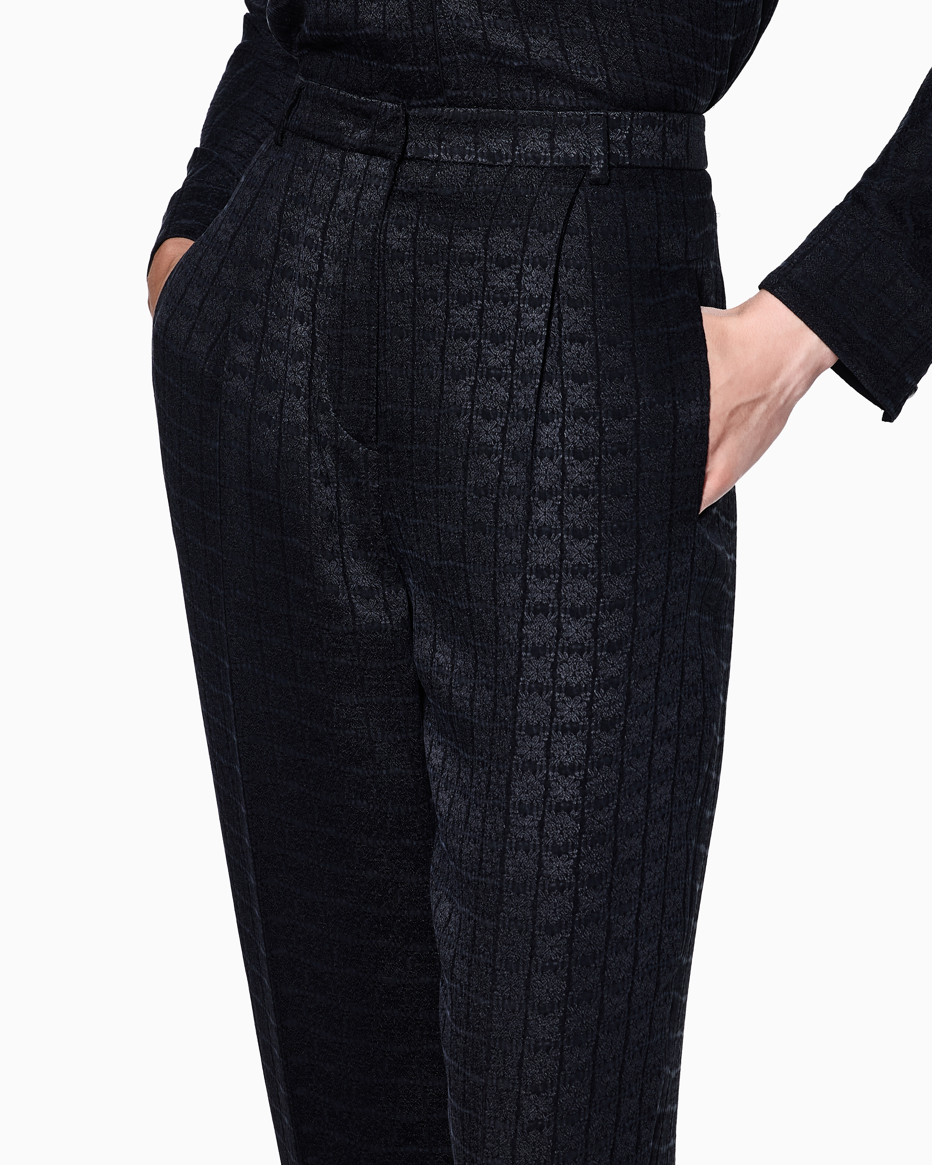 シングルタックパンツ キュプラ ジャカード | Giorgio Armani