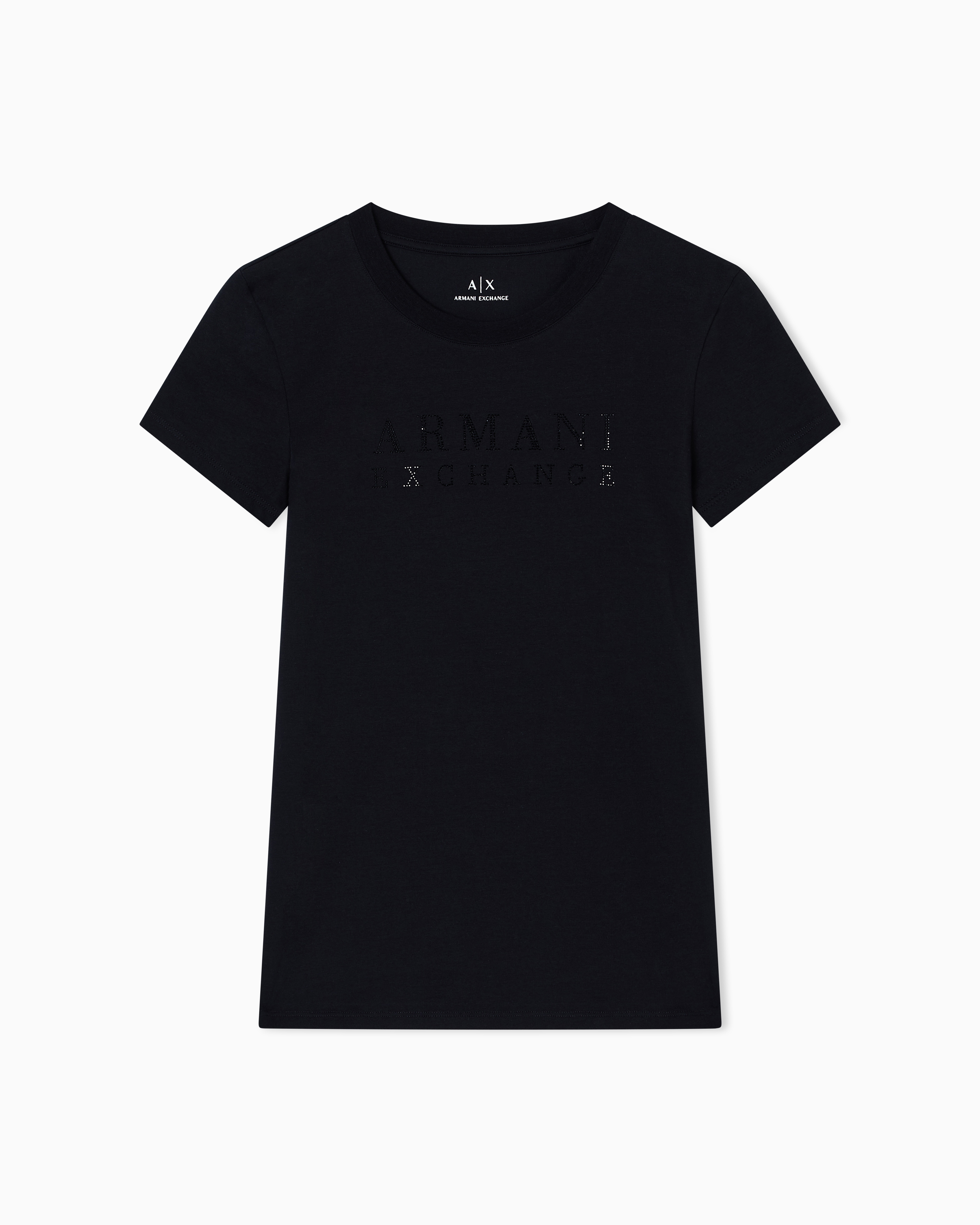 Armani Exchange - Slim Fit T-Shirts, Woman, Black, Size: