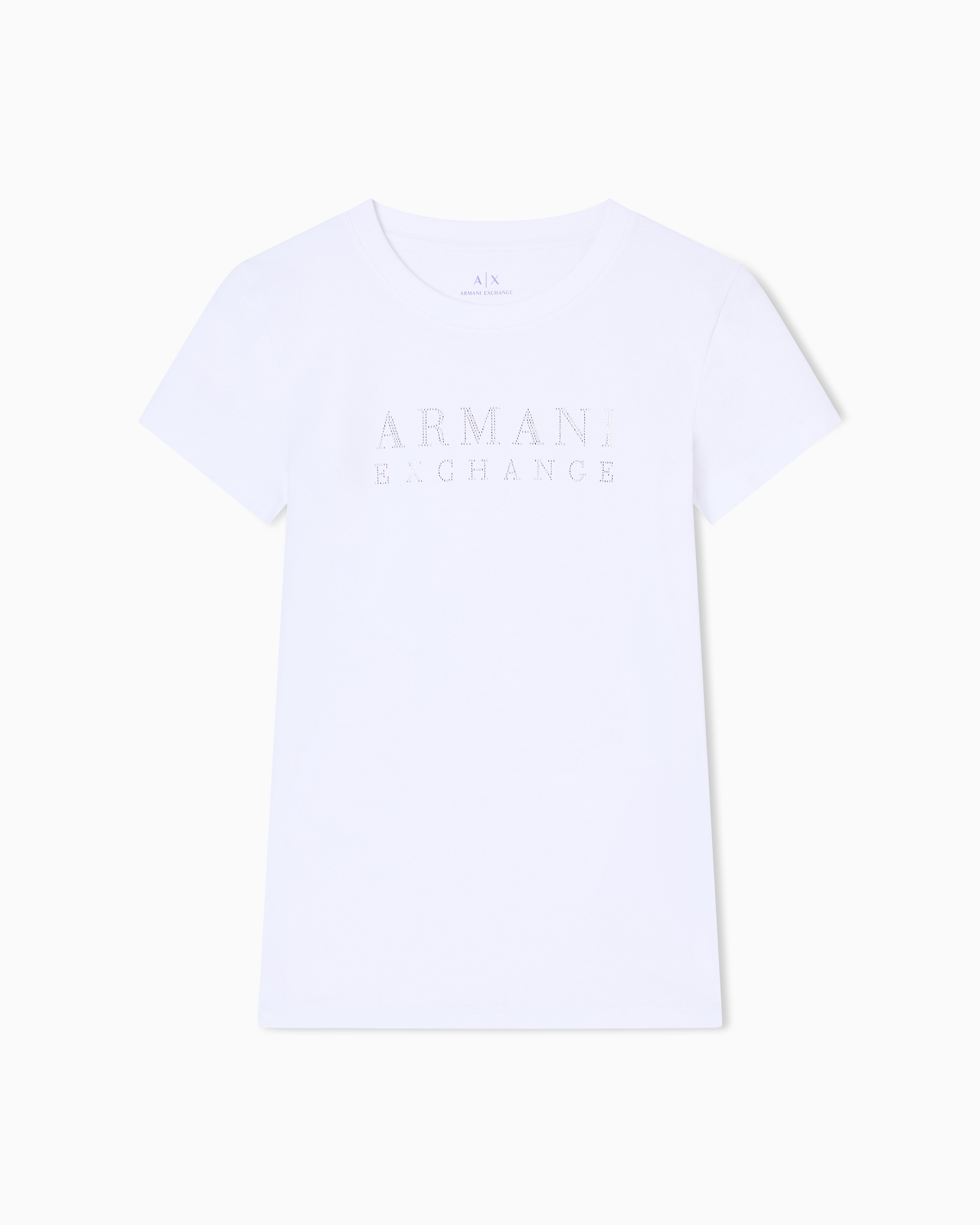 Armani Exchange White Stretch Cotton T-Shirt