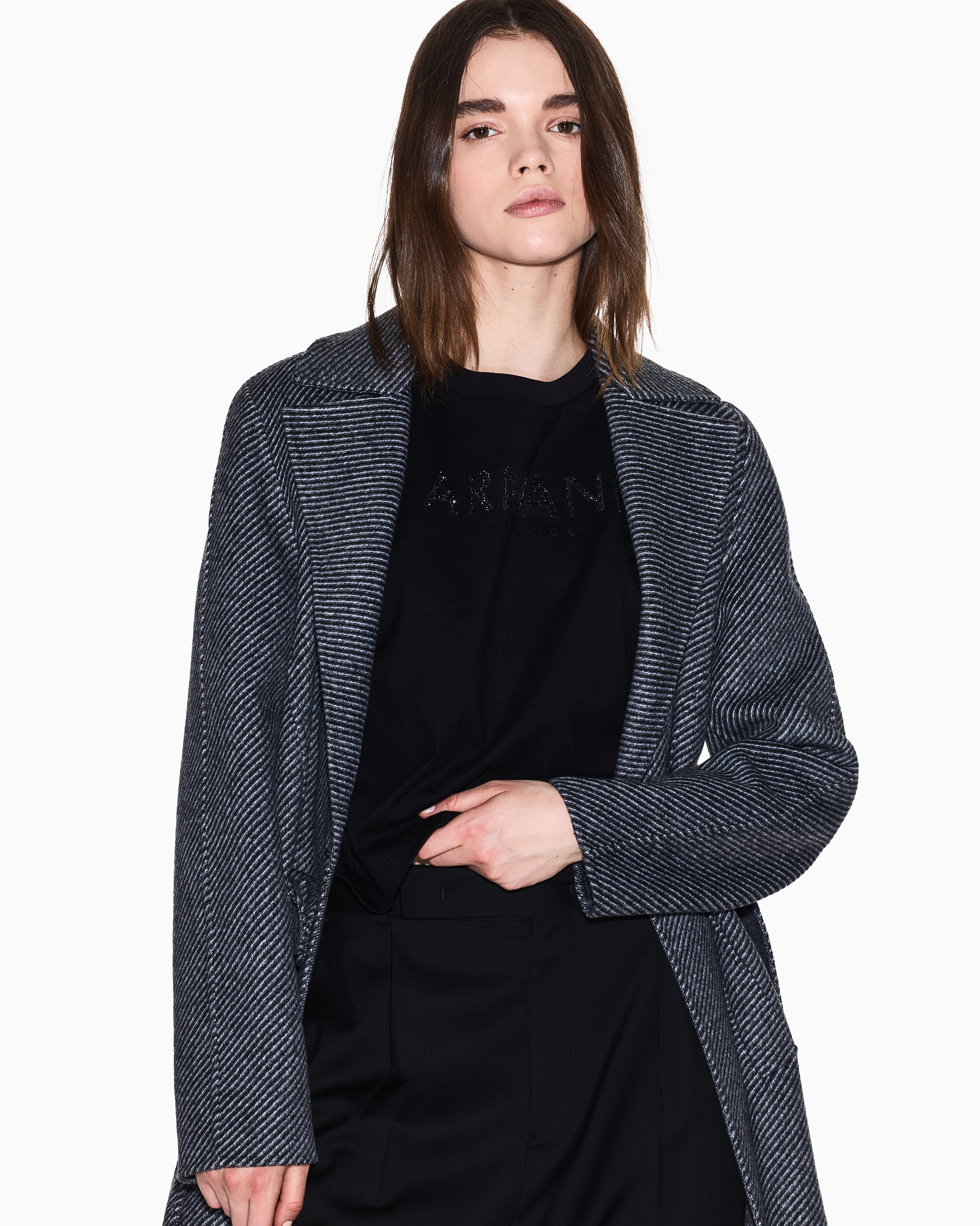 Armani Exchange - Relaxed jersey T-shirt, Woman, Black, Size: