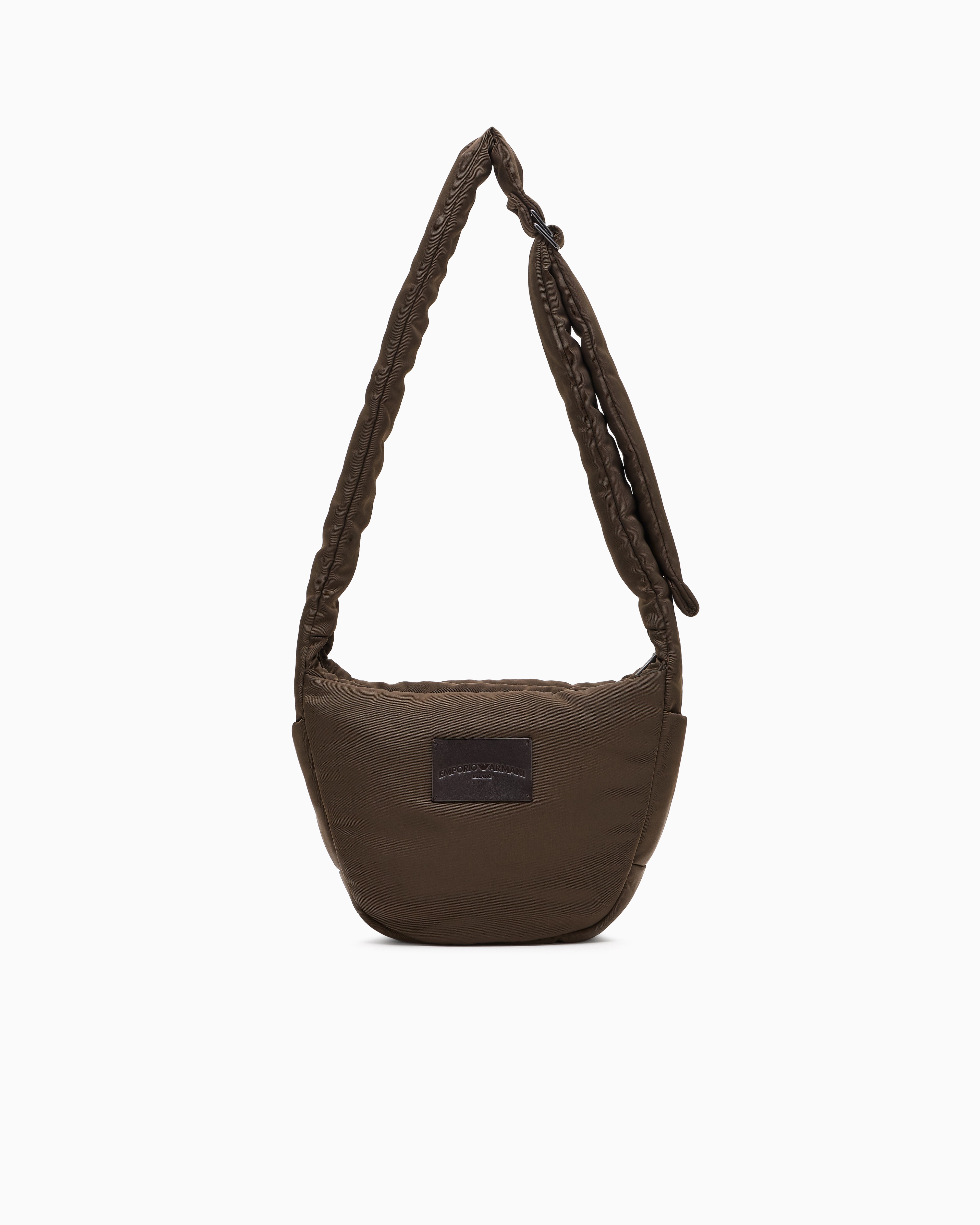 Emporio Armani - Padded nylon shoulder bag, Man, Green, Size: TU