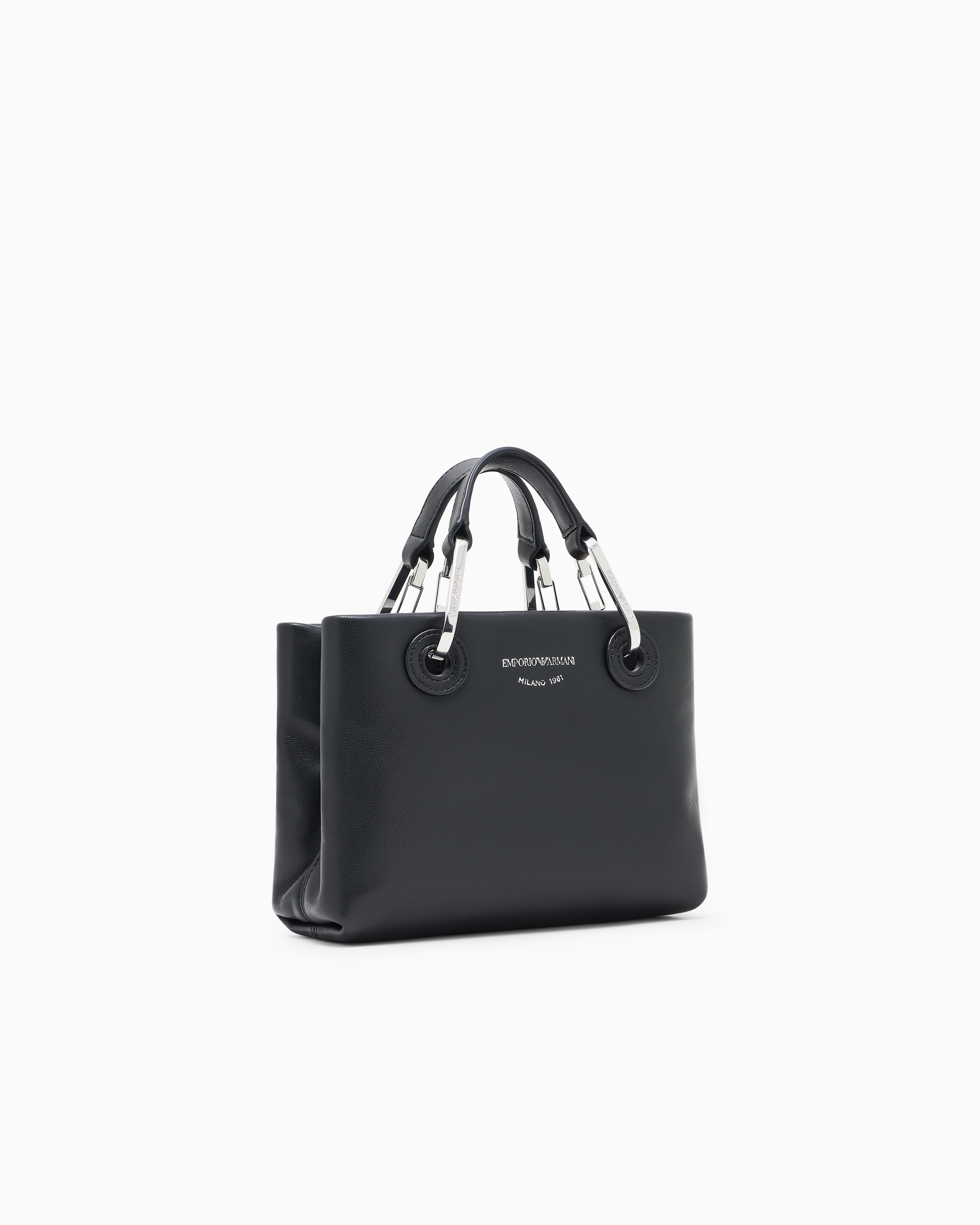 Emporio Armani - Nappa-leather MyEA mini bag, Woman, Black, Size: TU