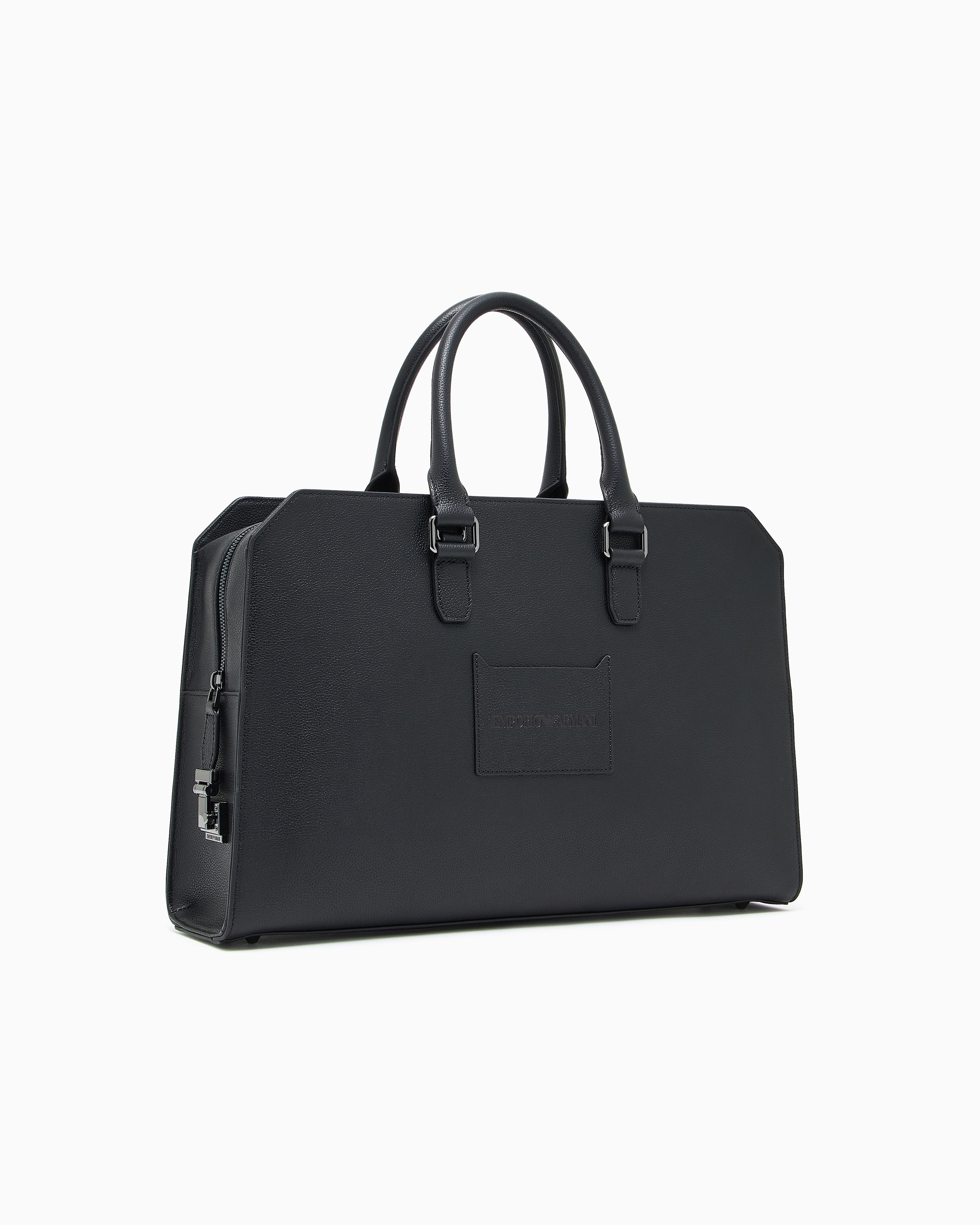 未使用級 現行 EMPORIO ARMANI ビジネスバッグ タンブルレザー EM001574_AF13788_UC001_D_FW202