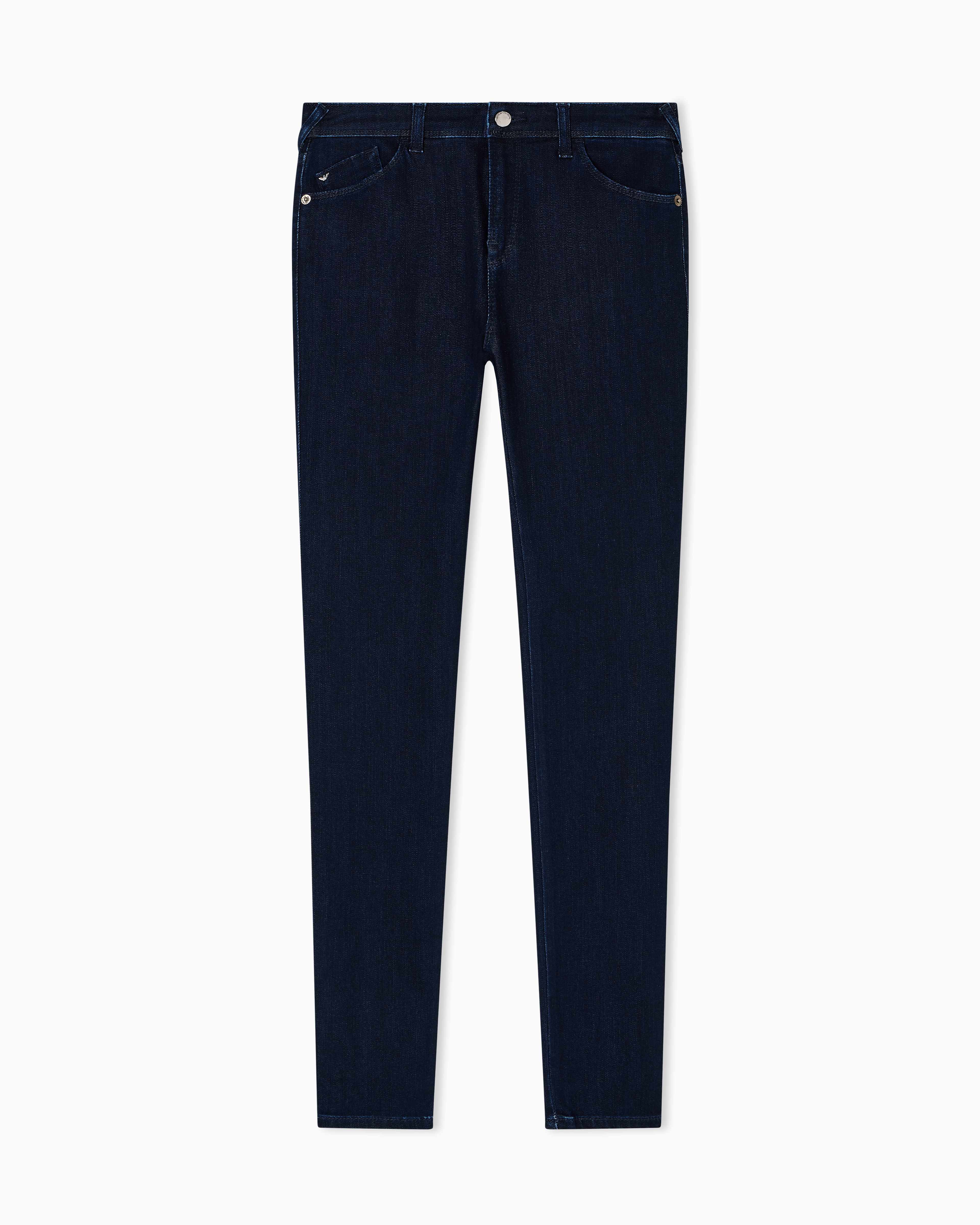 Emporio Armani - J28 High-waisted super-skinny leg jeans a viscose-blend denim, Woman, Blue, Size: