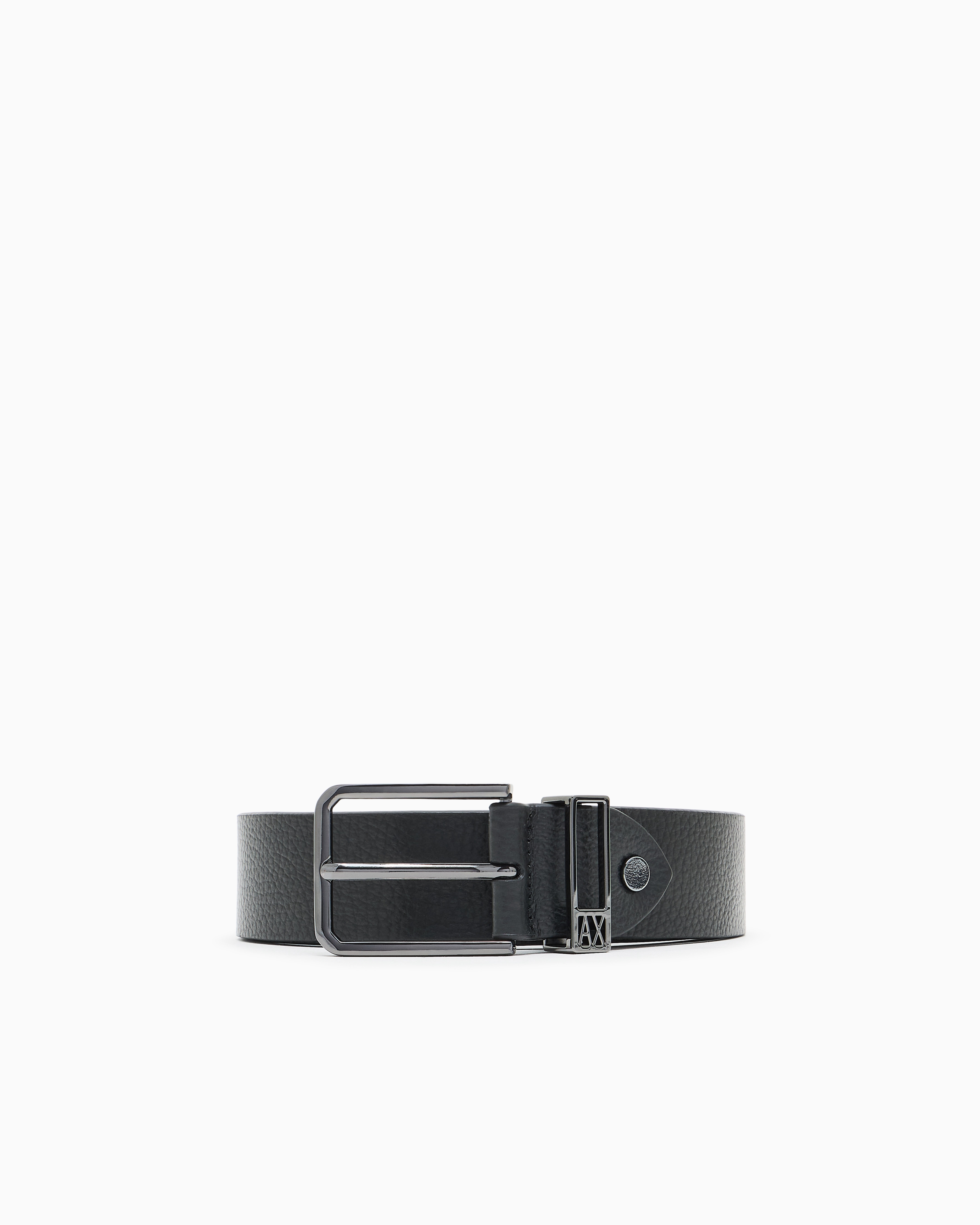Armani Exchange Black Leather Belt Tu