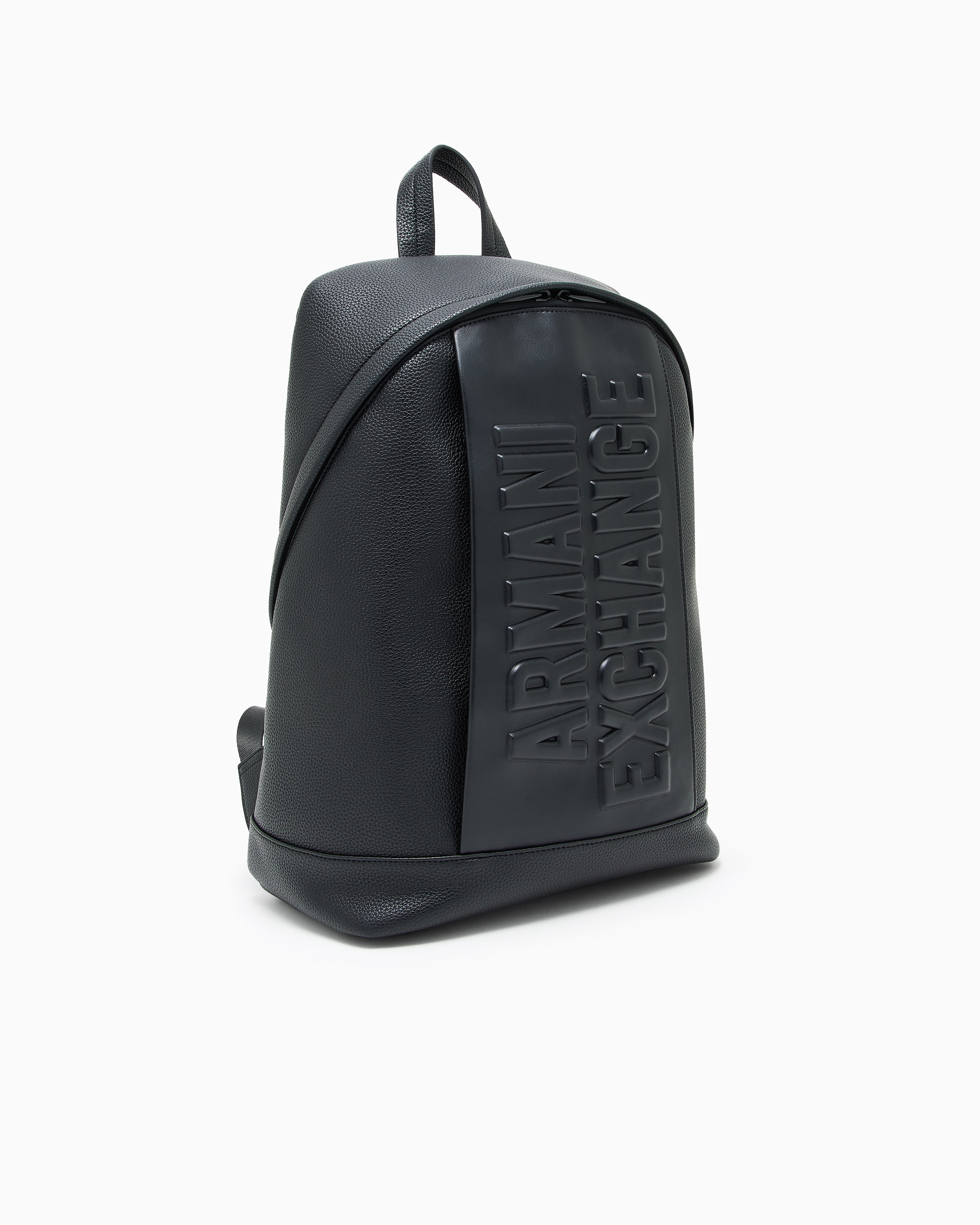 Backpack with embossed logo