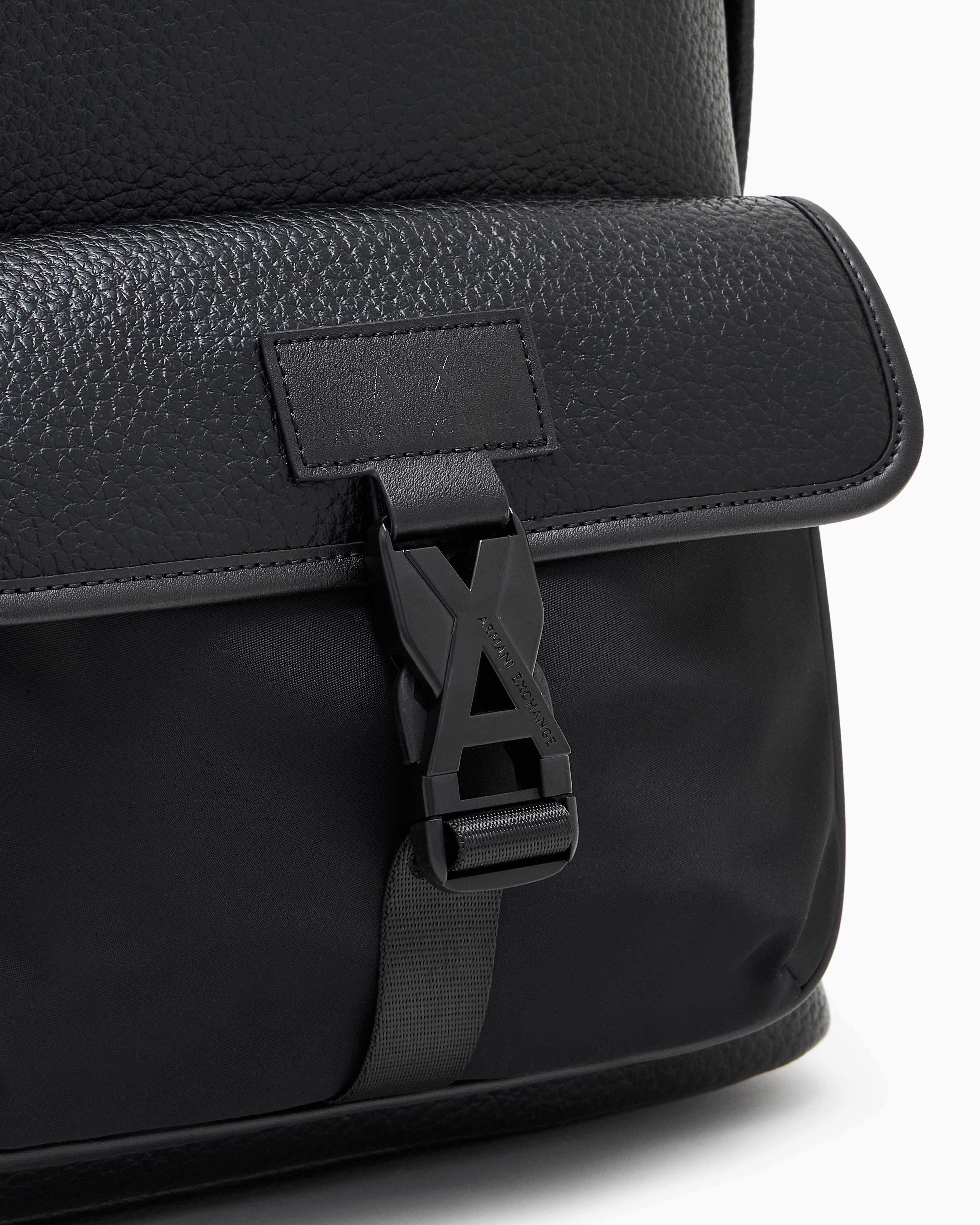 Armani Exchange - Backpack with buckle, Man, Black, Size: TU