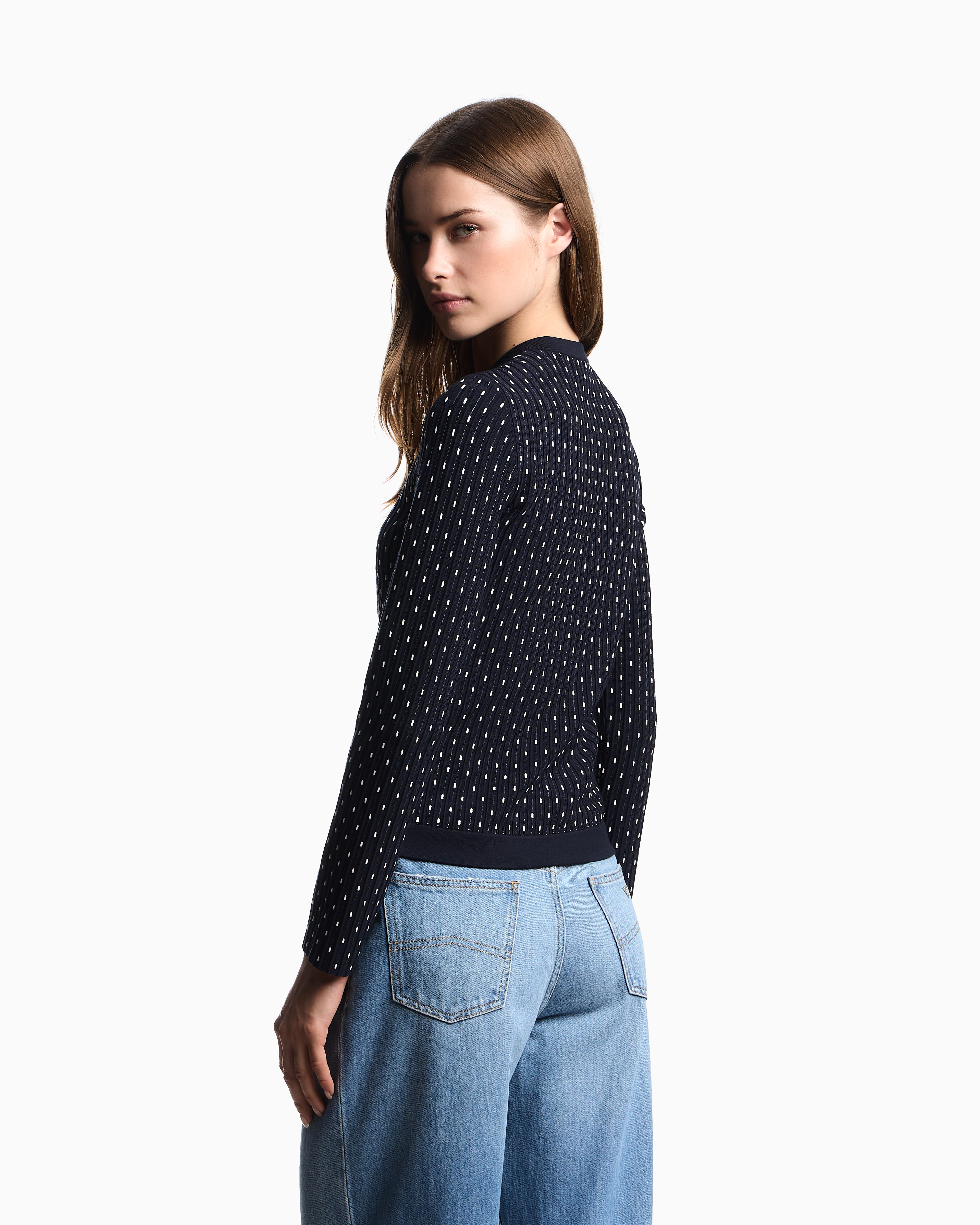 エンポリアルマーニ ブラックニットカーディガン フード付き フリンジニットカーディガン | AMBERMADAM.JP