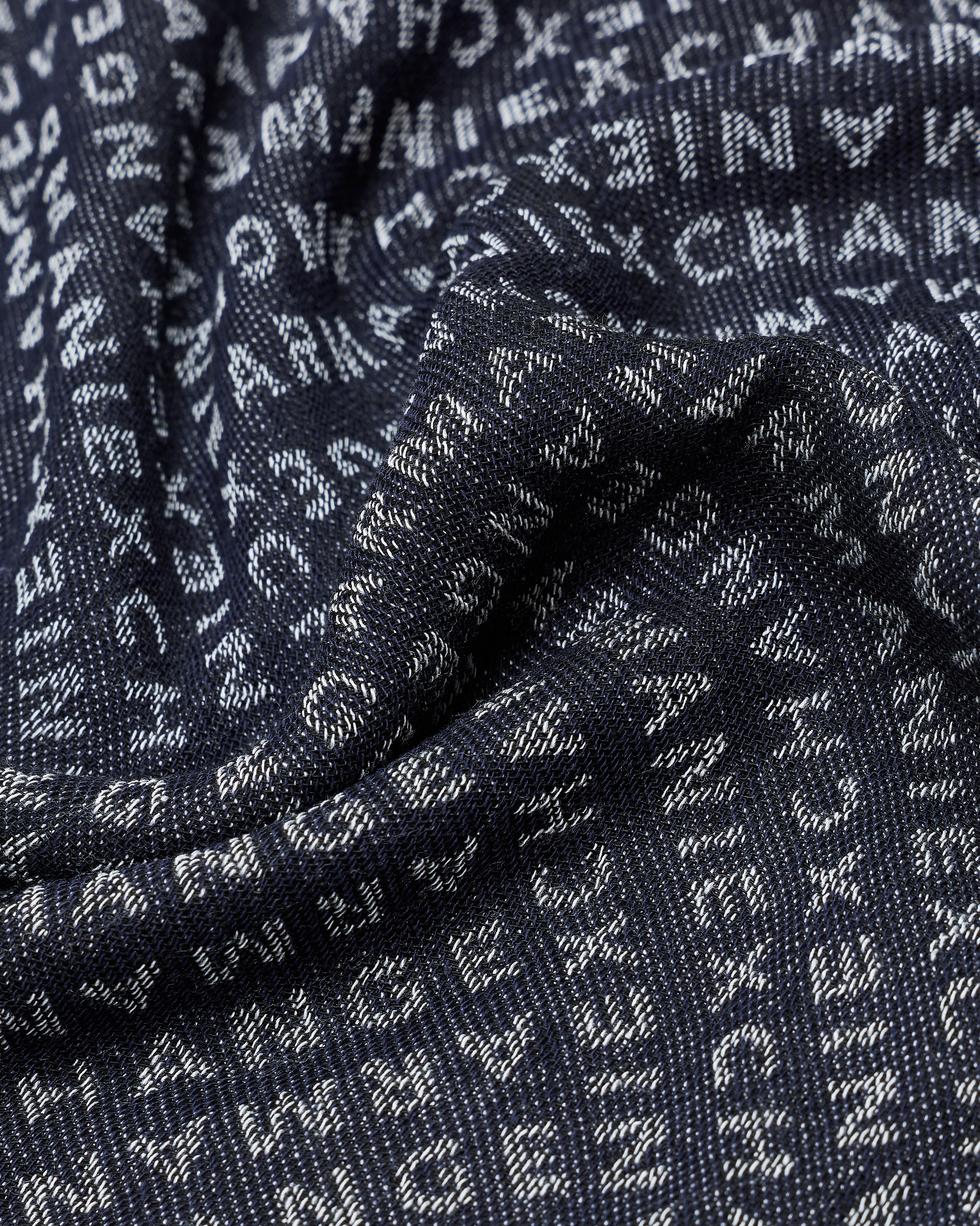 Armani Exchange - Jacquard logo scarf, Man, Blue, Size: TU