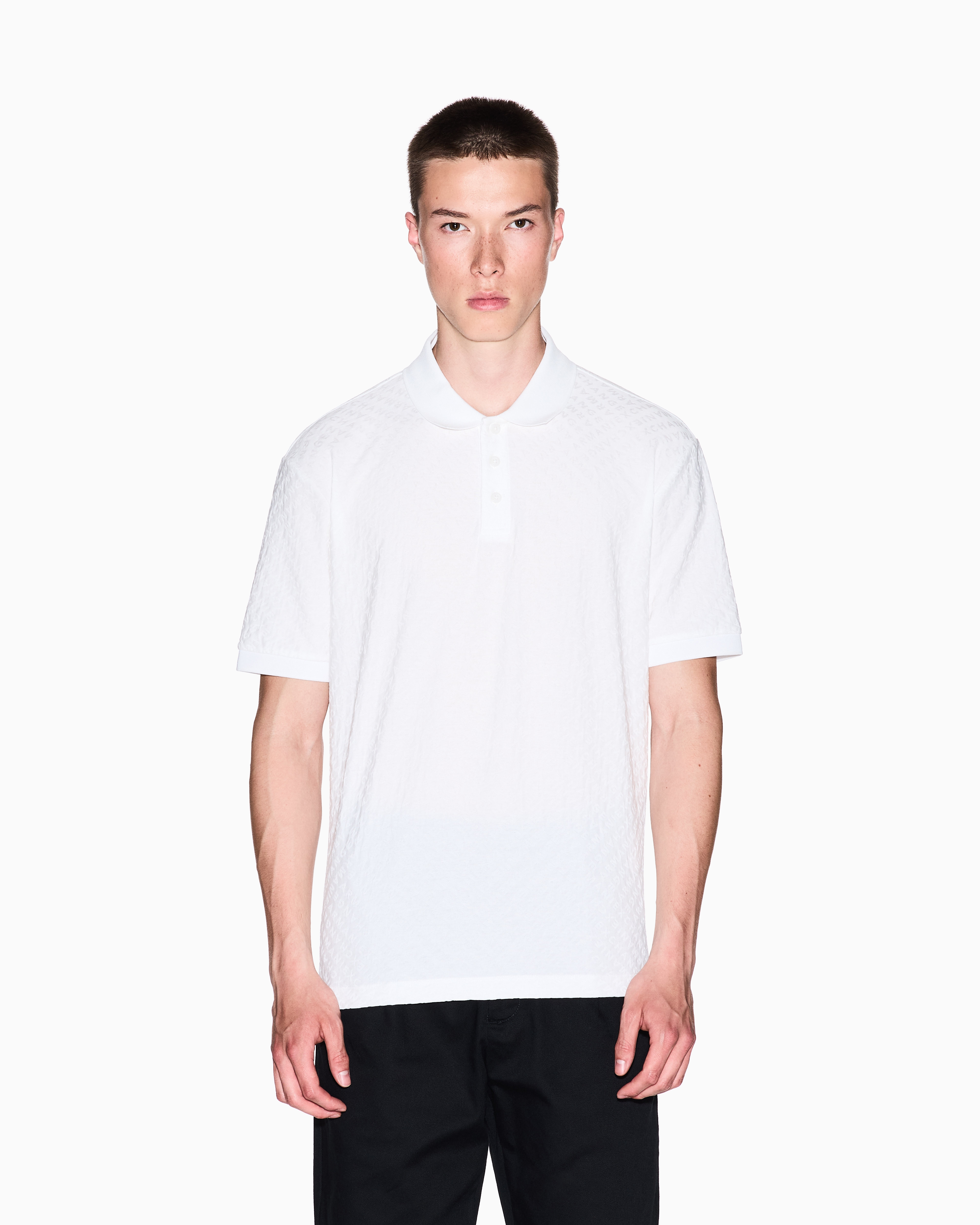 Regular fit polo shirt with allover logo