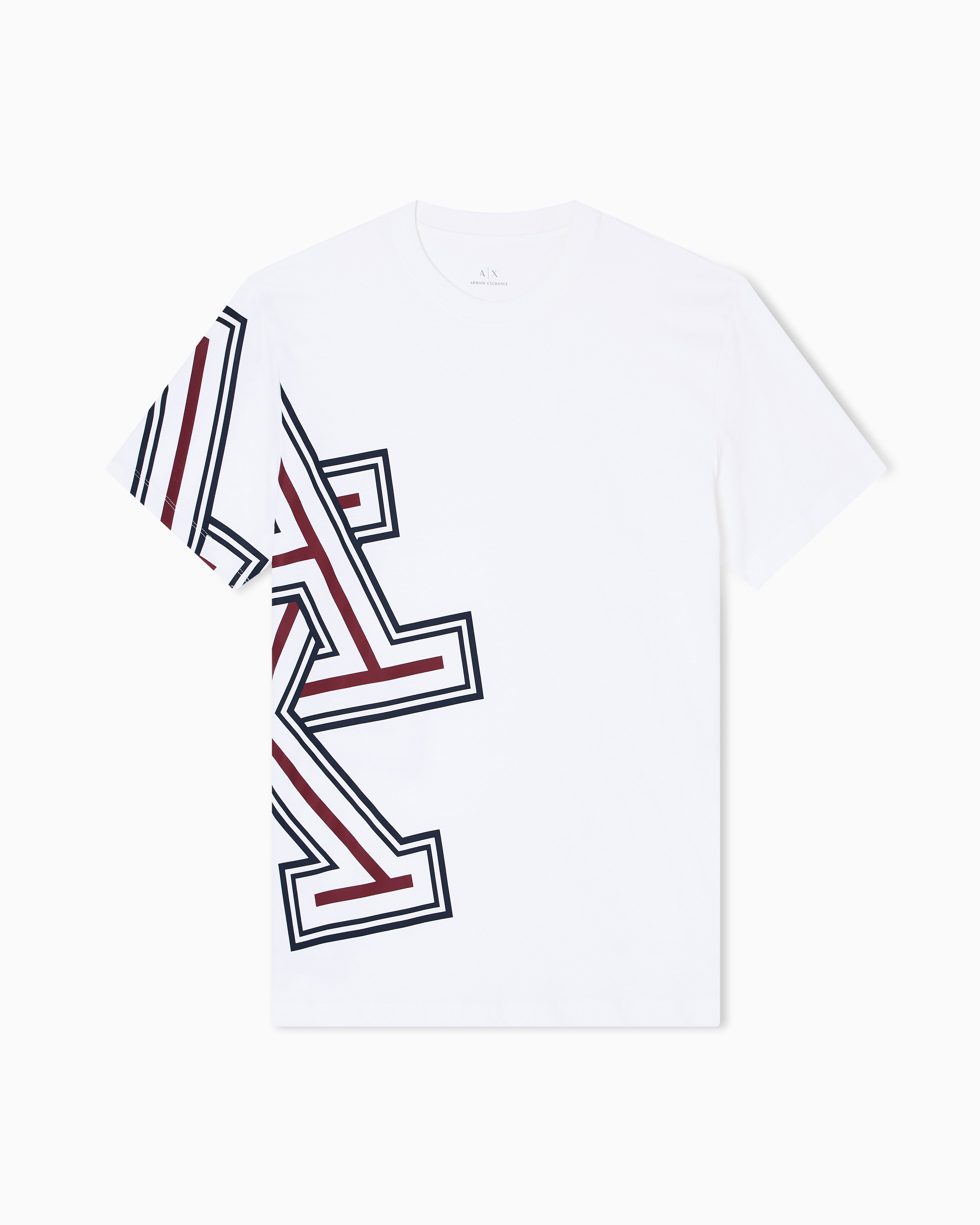Armani Exchange - Regular fit T-shirt with side logo, Man, White, Size: