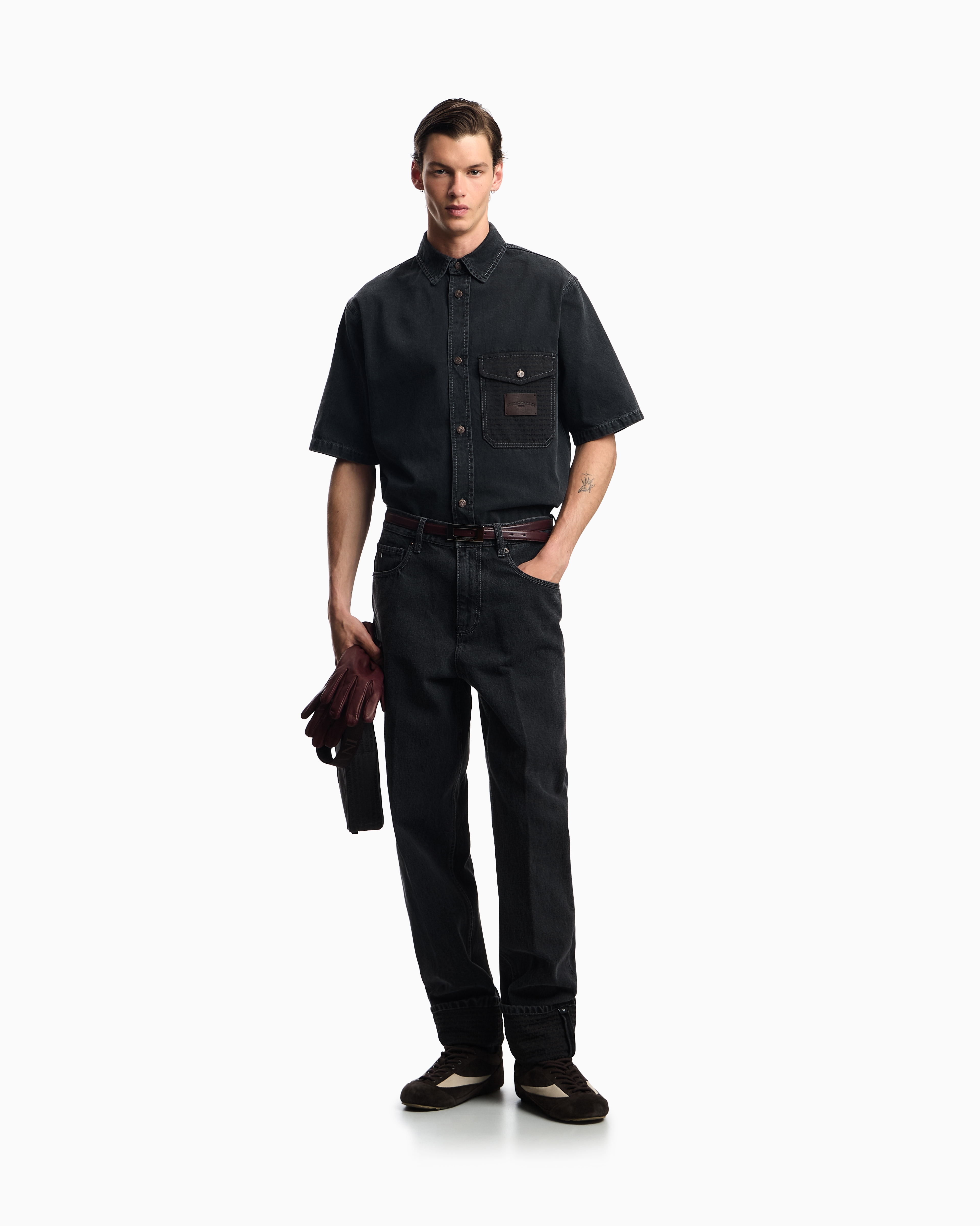 EMPORIO ARMANI デニムシャツ Emporio Armani デニムシャツ | ブルー | FARFETCH JP