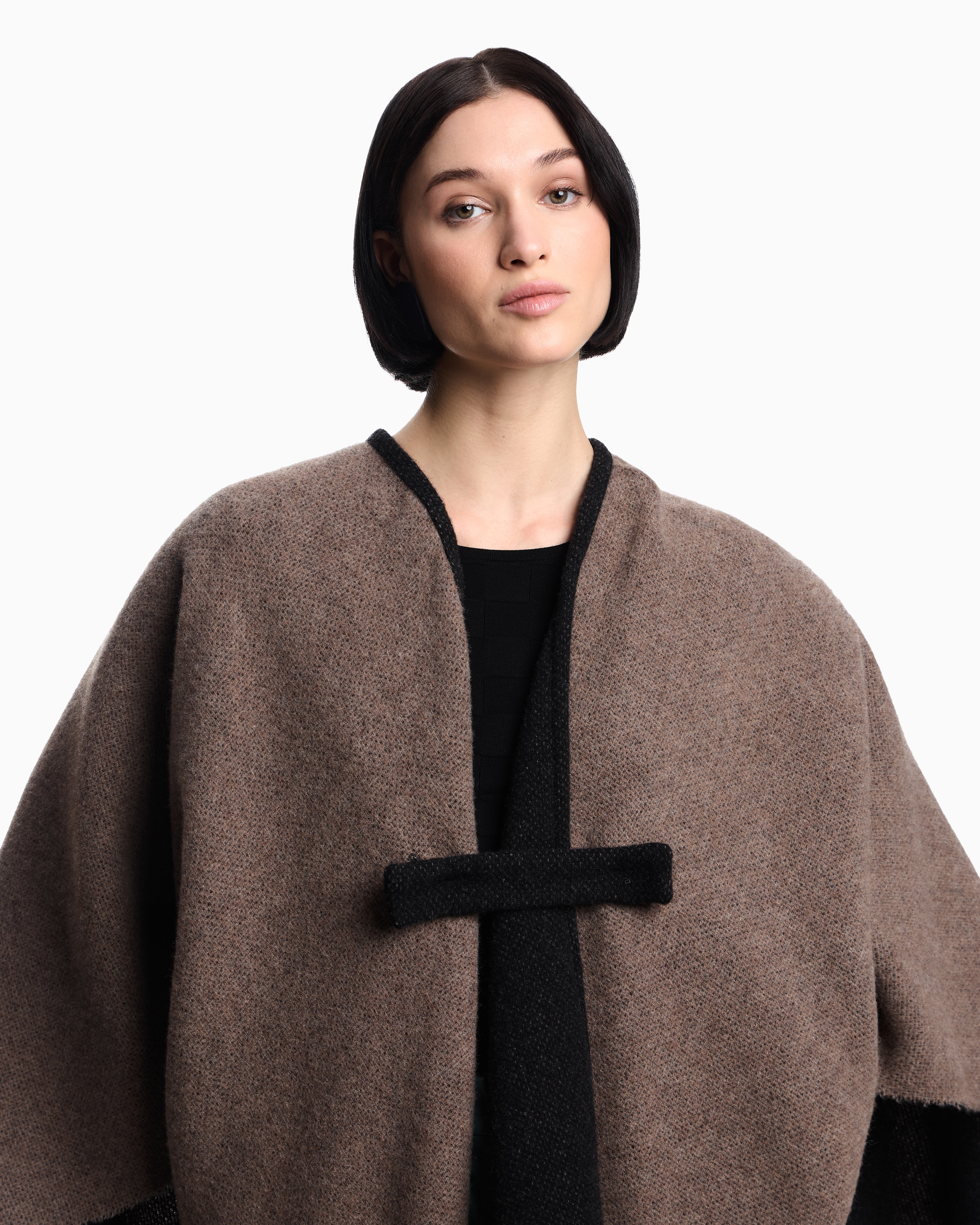 Double-sided wool cape | Emporio Armani