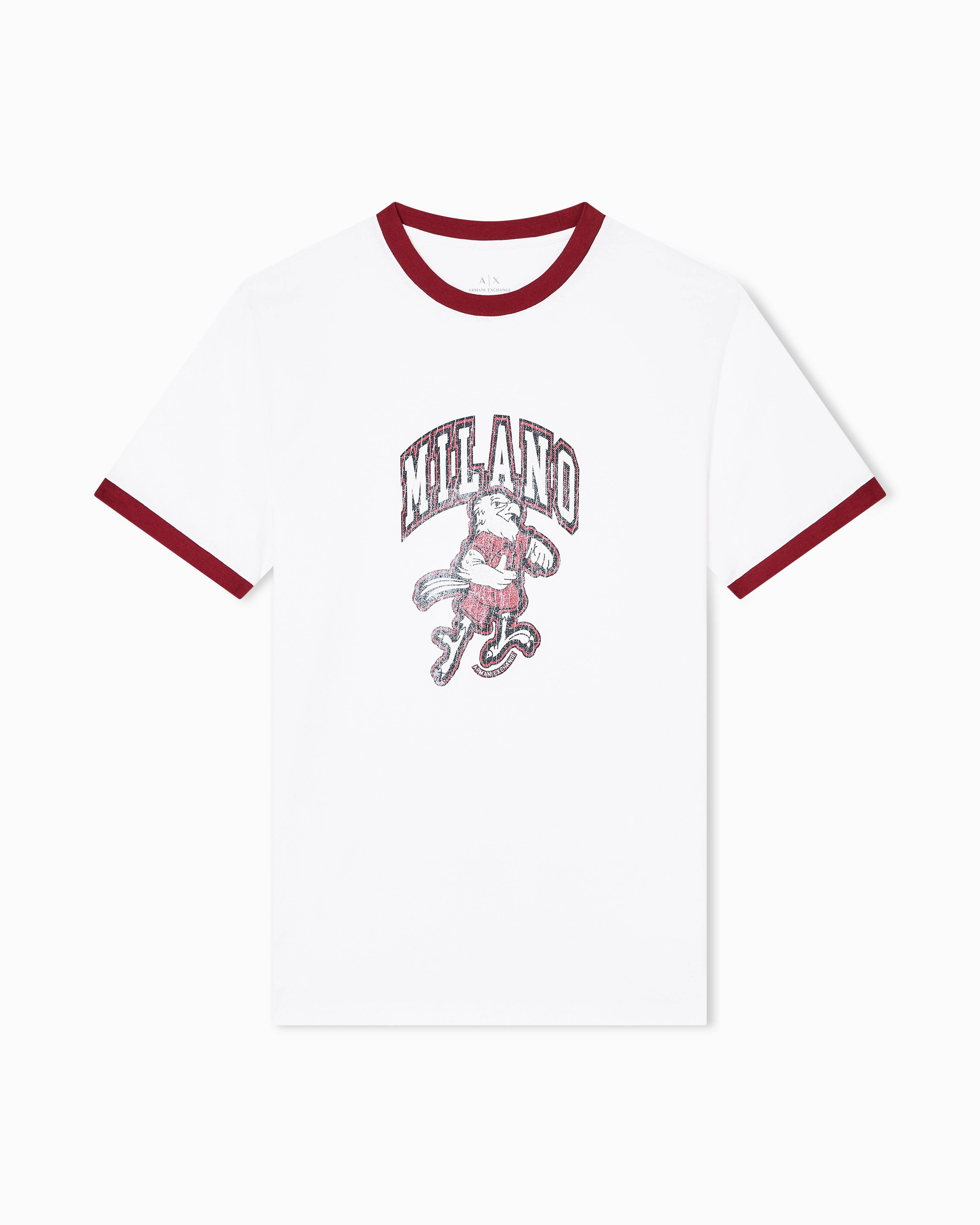 Armani Exchange - Regular fit T-shirt with eagle, Man, White, Size:
