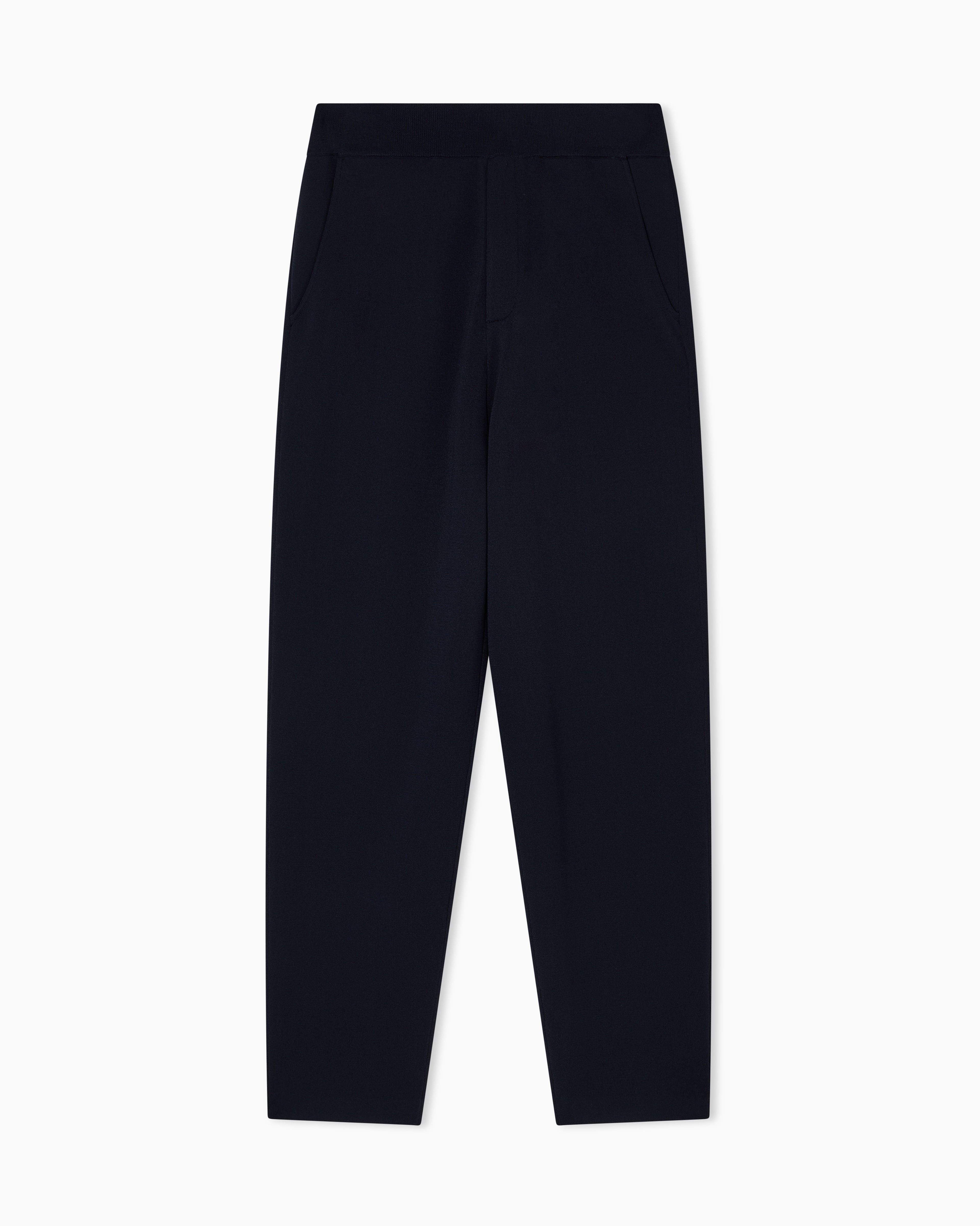 Icon knitted elasticated-waist trousers | Emporio Armani