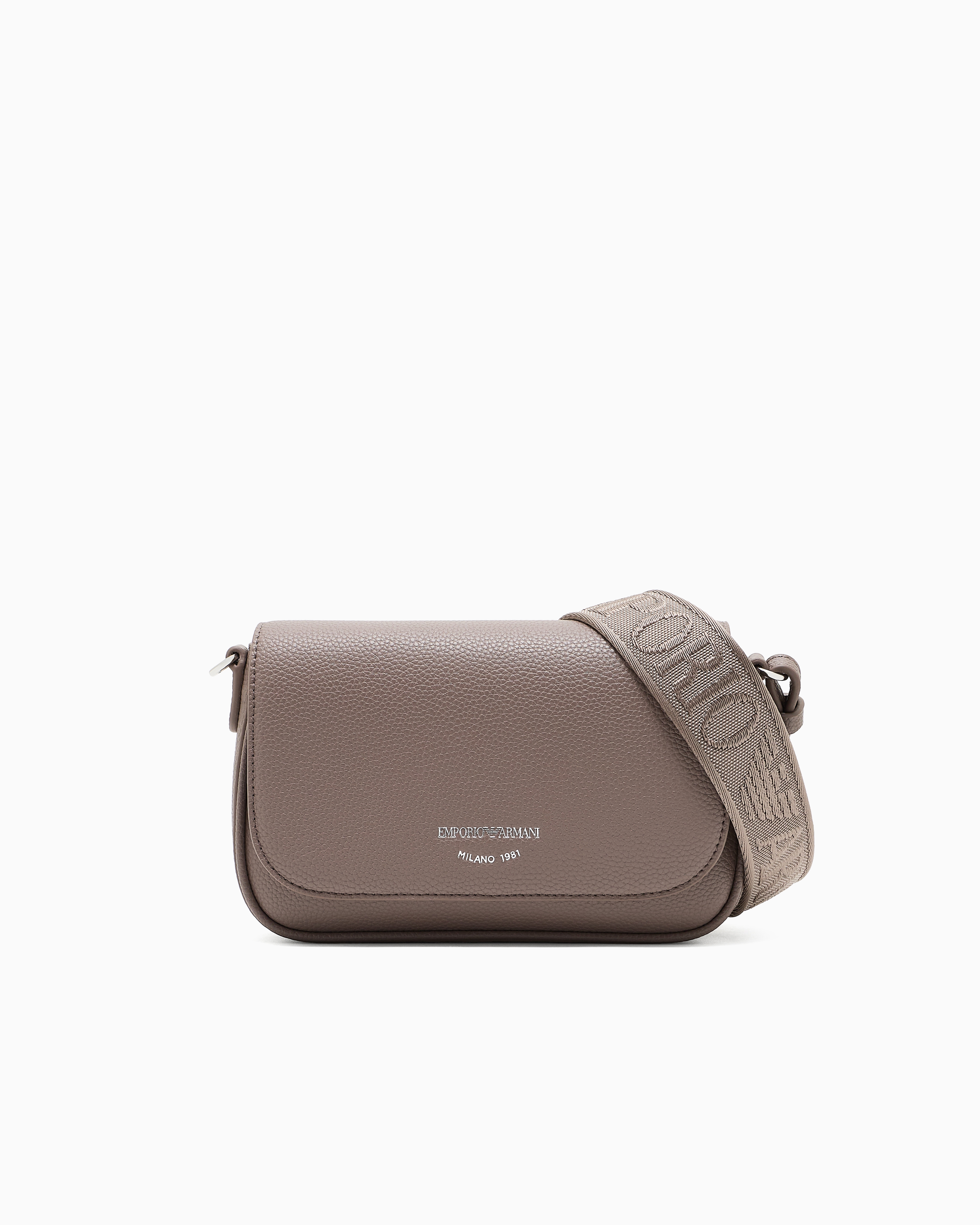 Emporio Armani - Deer-print mini bag, Woman, Camel, Size: TU